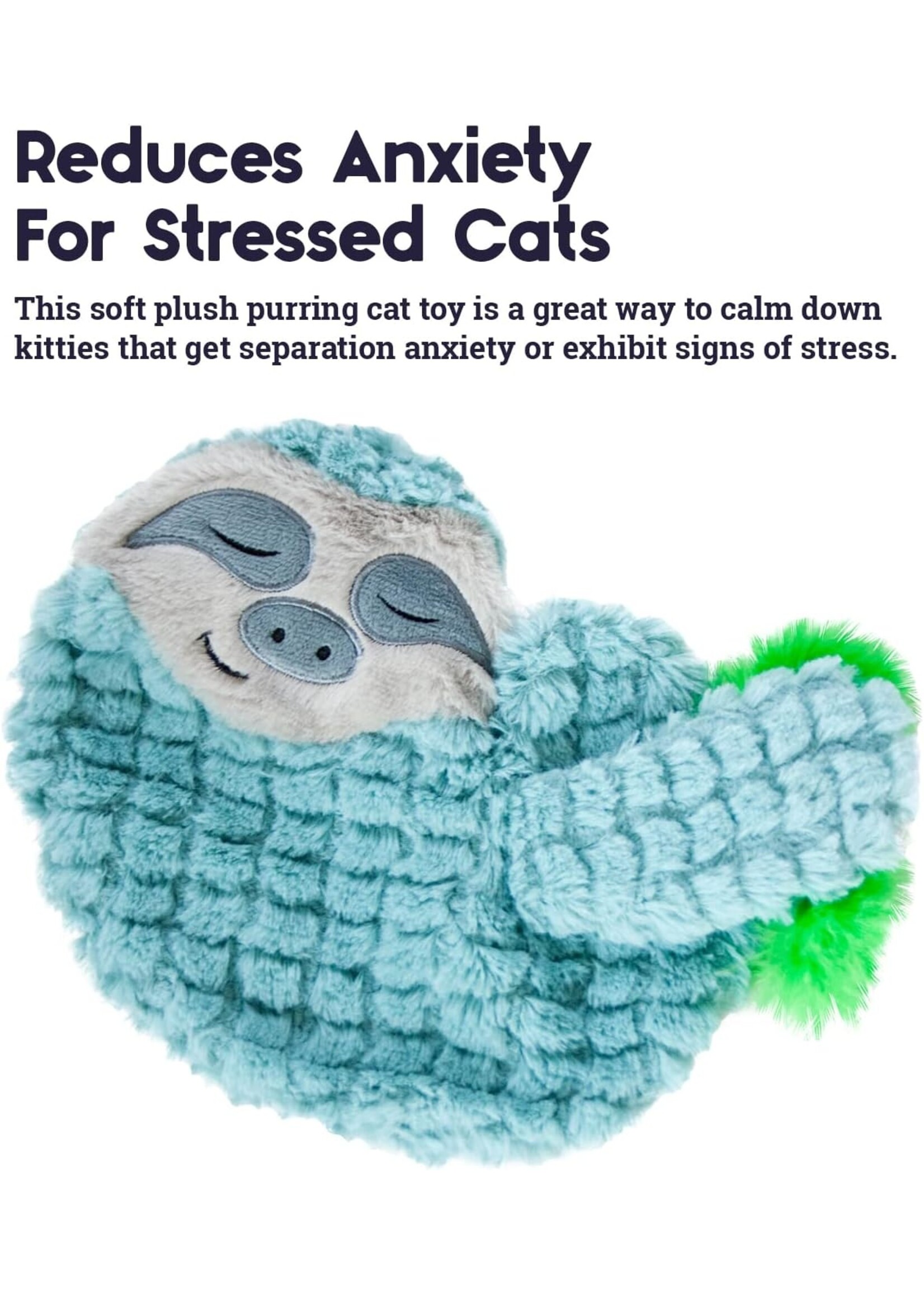 Petstage Petstages Purr Pillow Snoozin' Sloth Green Cat Calming Toy