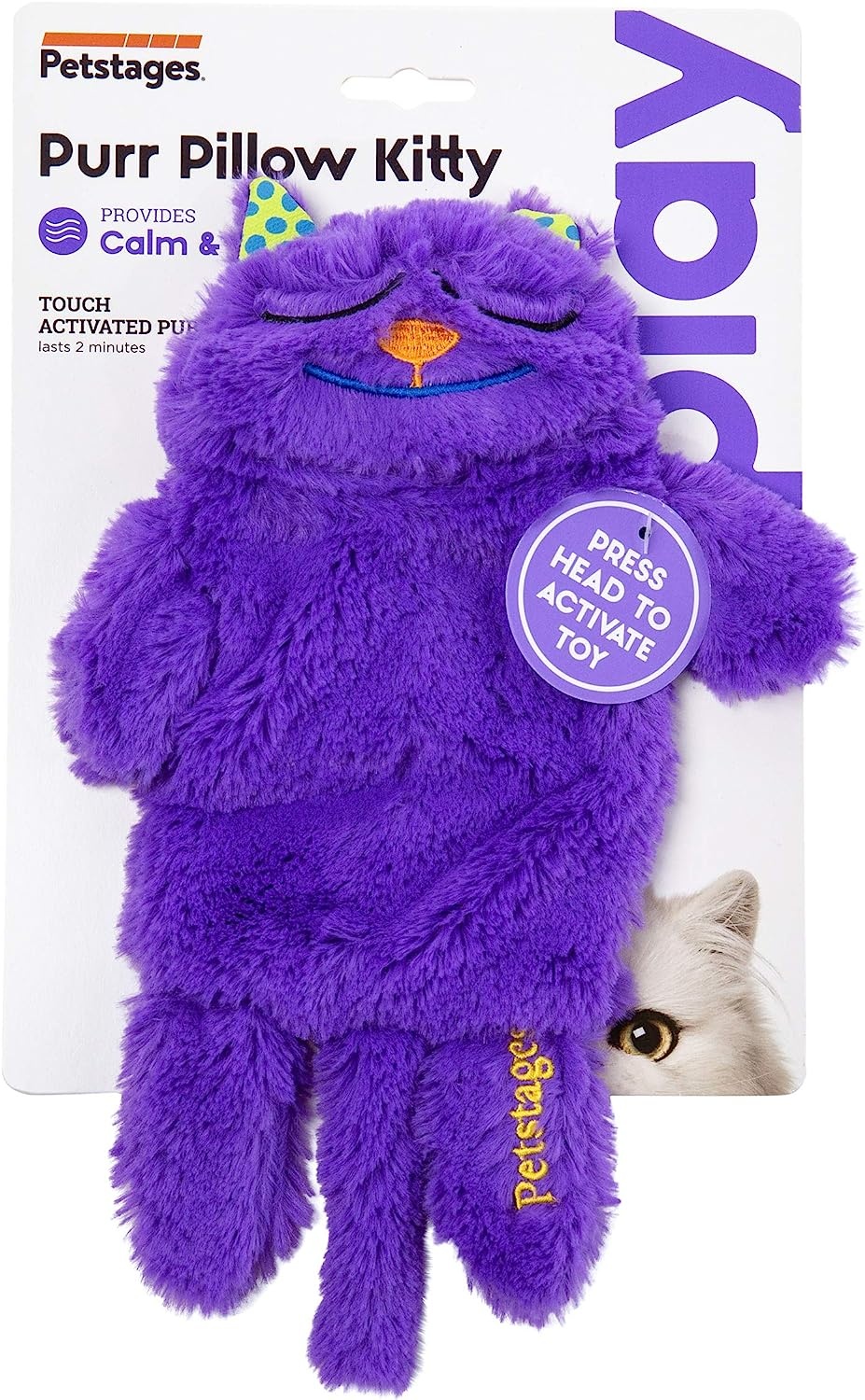 Petstages Purr Pillow Cuddle Kitty Cat Toy That Purrs for Calming The Lloydminster Pet Pad Inc