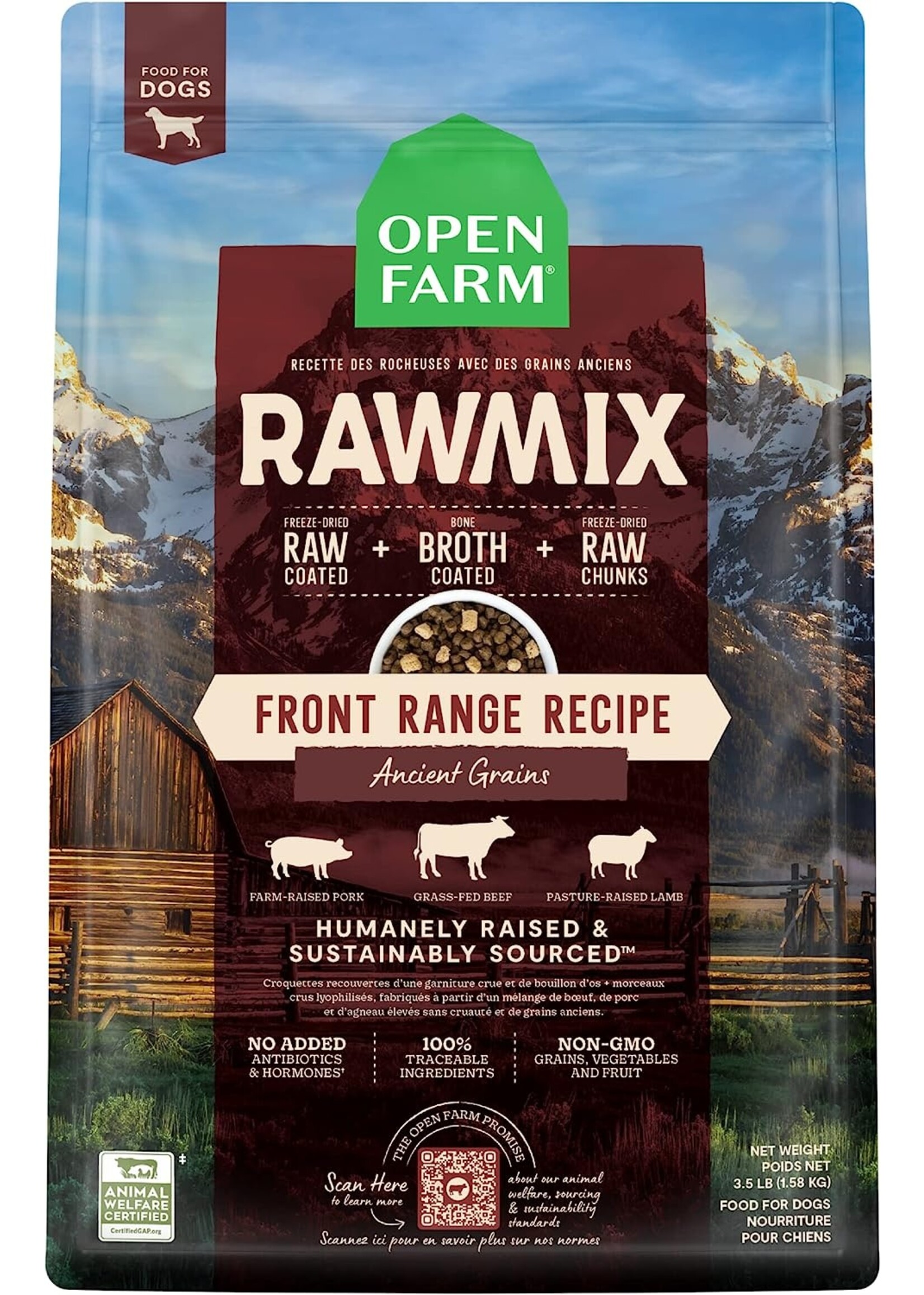 Open Farm Open Farm Dog RawMix Ancient Grain Front Range