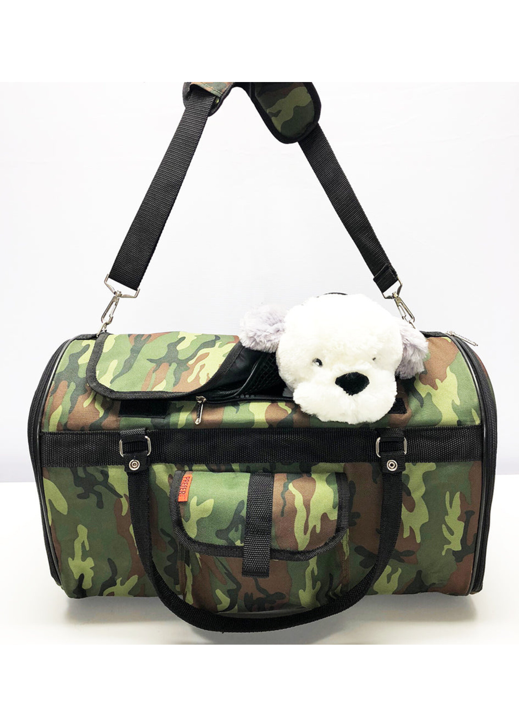 Prefer Pets Hideaway XL Duffel Pet Carrier 19 x 12 x 12" Green Camouflage