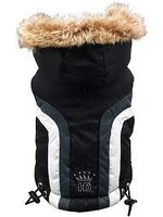 Hip Doggie Hip Doggie Winter Jacket Black w/ White/Grey BDXSmall 20-24"