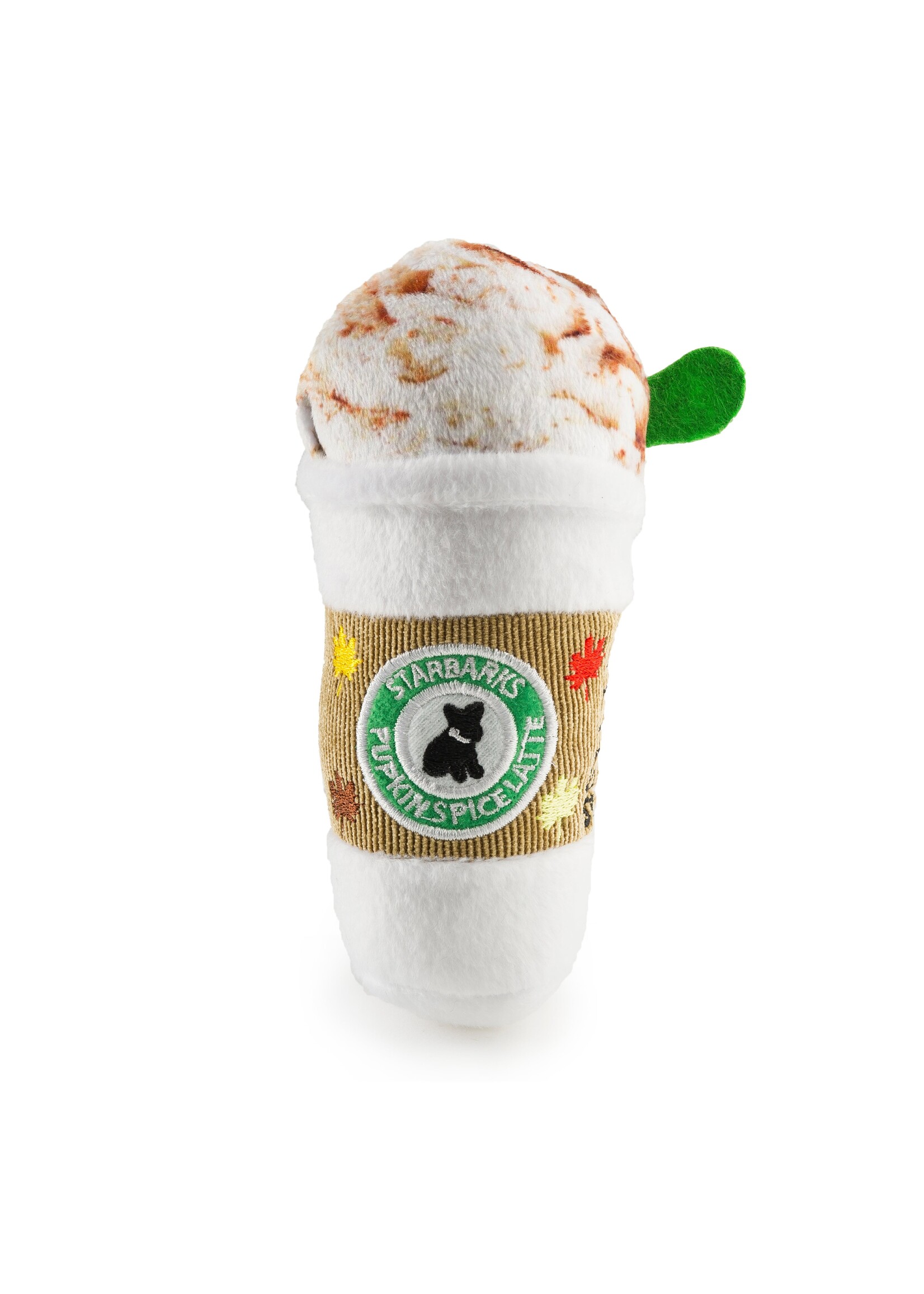 Haute Diggity Dog Starbarks Pupkin Spice Latte PSL Squeaker Dog Toy