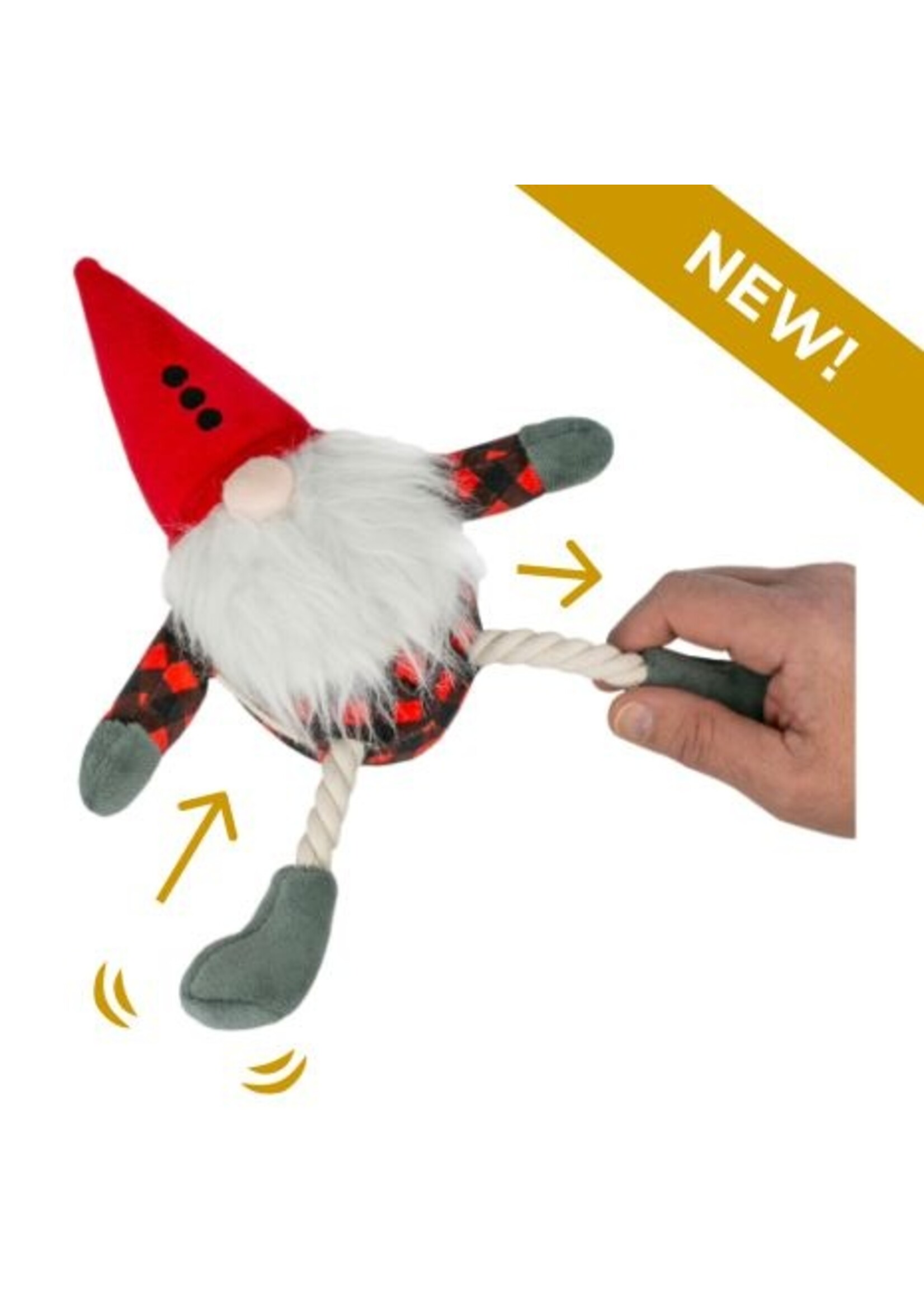 Tall Tails Tall Tails Gnome Pull-Through Rope Tug Dog Toy
