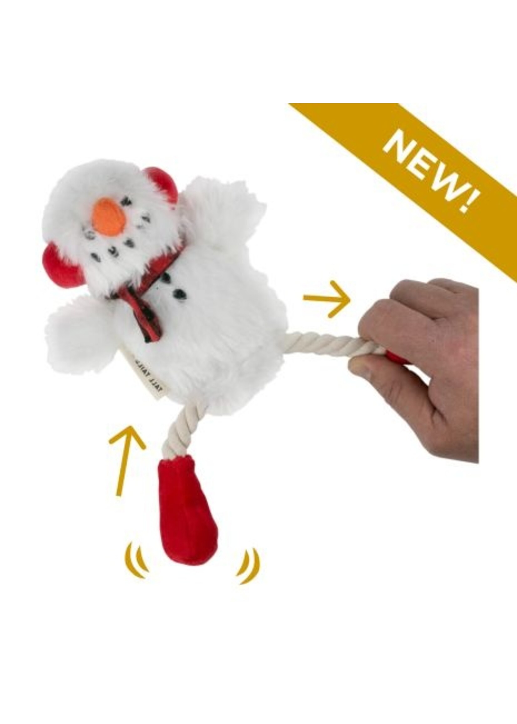 Tall Tails Tall Tails Snowman Pull-Through Rope Tug Toy