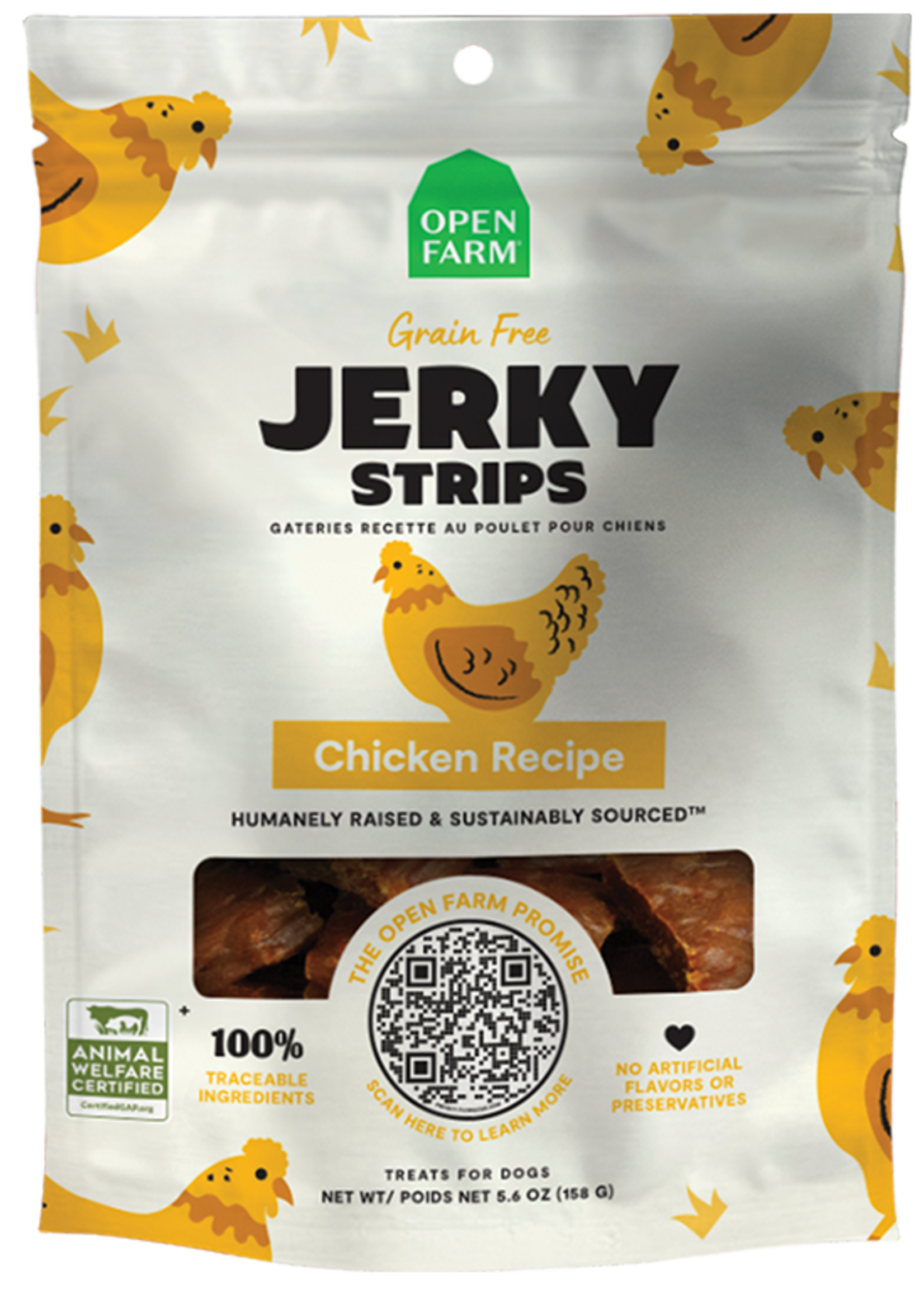 Open Farm Open Farm Dog Treats Grain Free Jerky Strips Chicken 5.6 oz