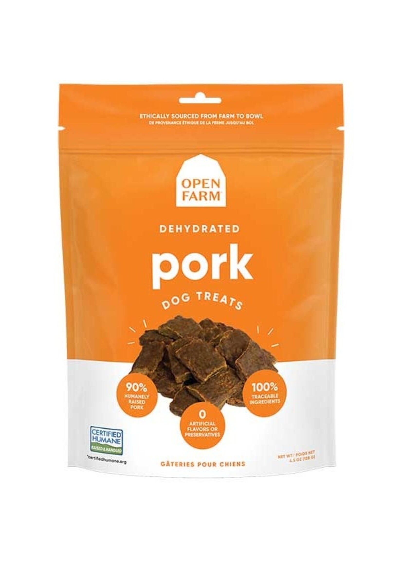 Open Farm Open Farm Dog Treats Dehydrated Pork 4.5 oz