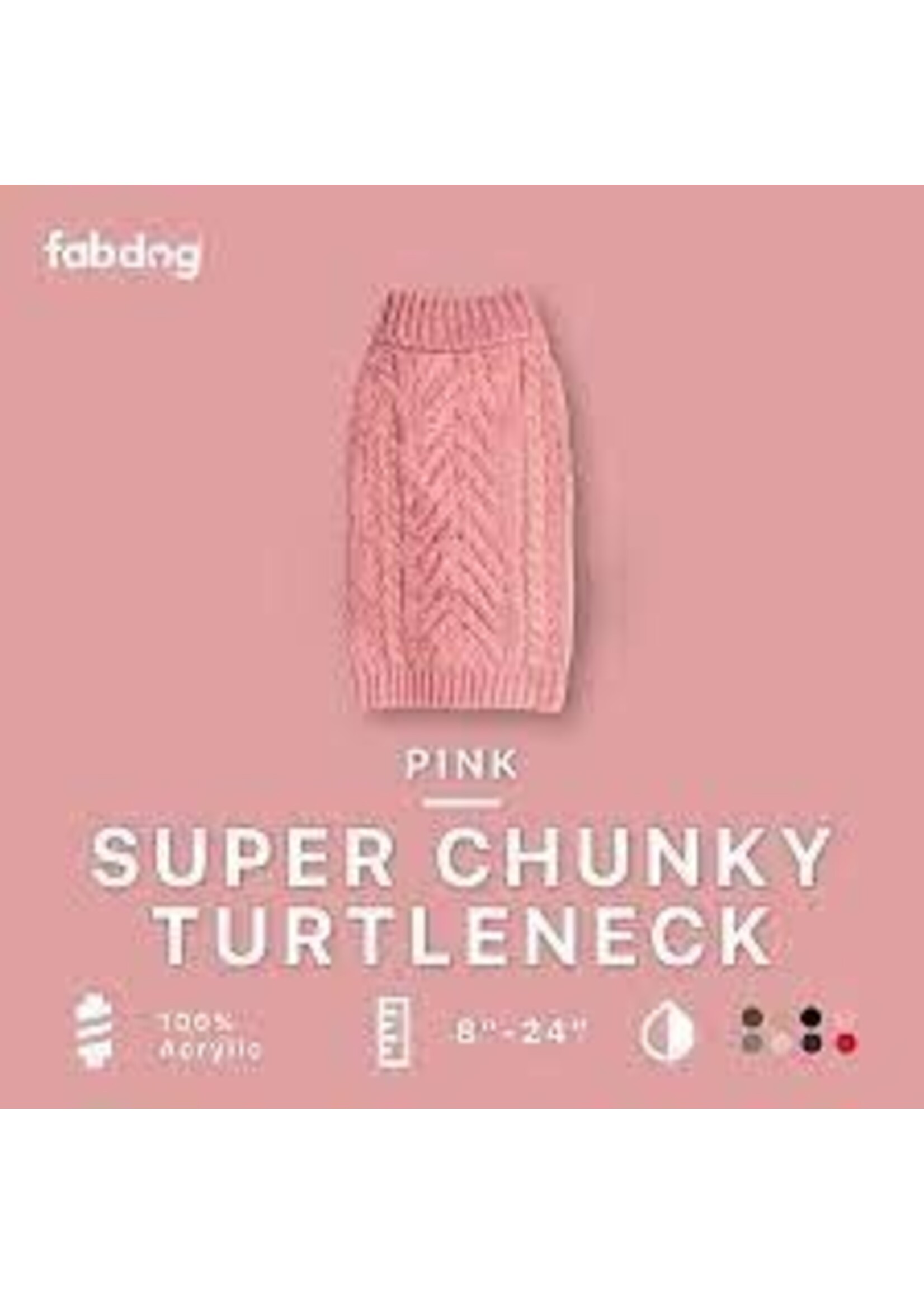 Fabdog Fabdog Super Chunky Turtleneck Pink