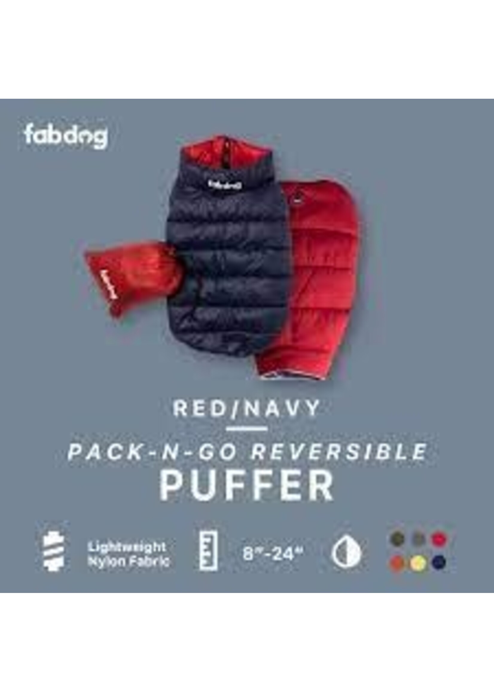 Fabdog Fabdog Pack-N-Go Reversible Red/Navy
