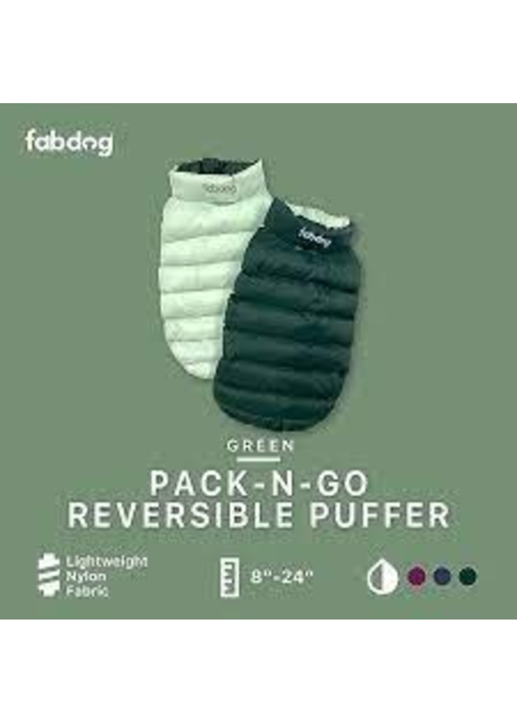 Fabdog Fabdog Pack-N-Go Reversible Green/Green
