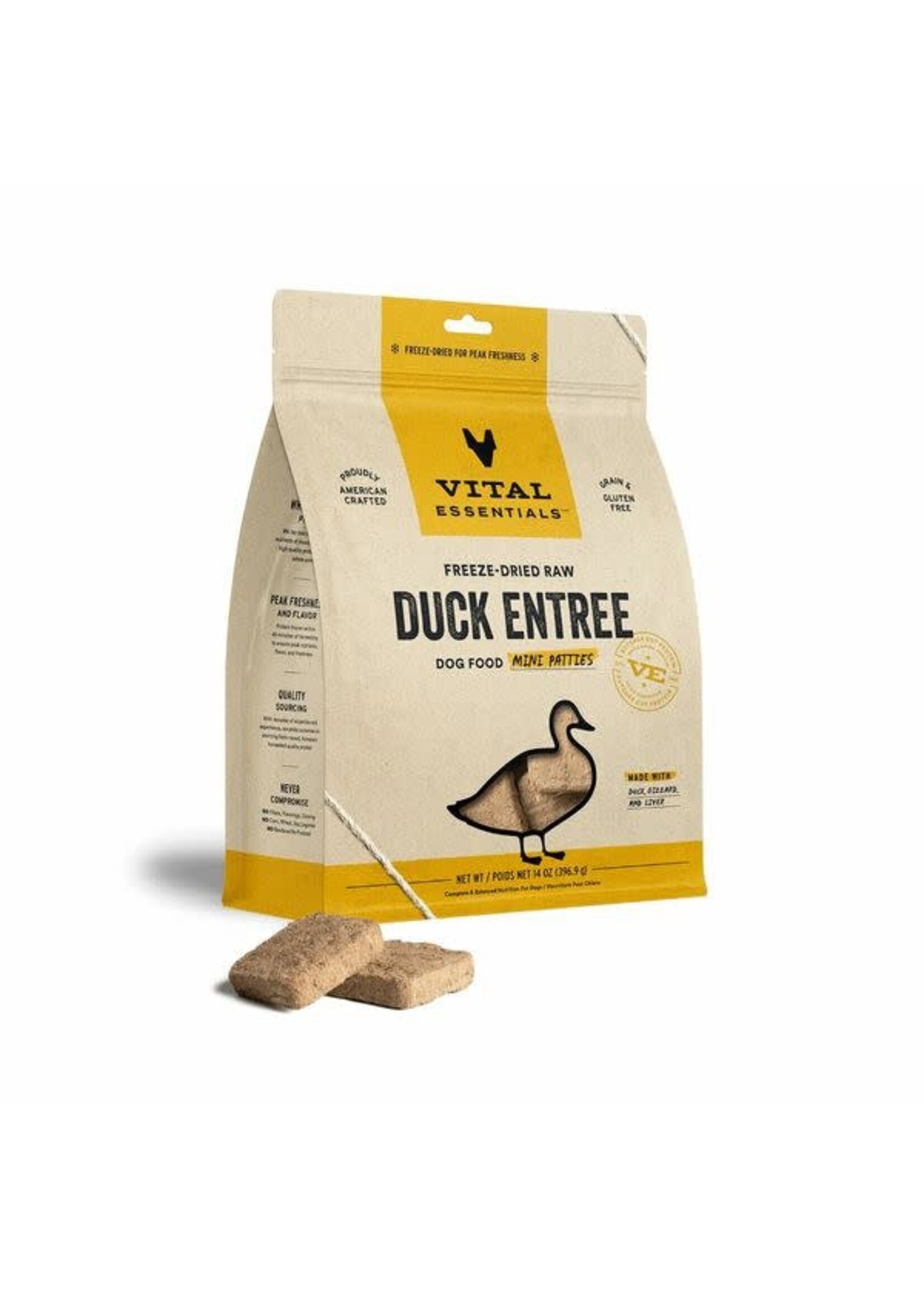 Vital Essentials Vital Essentials FD Raw Duck Entree Mini Patties 14 oz