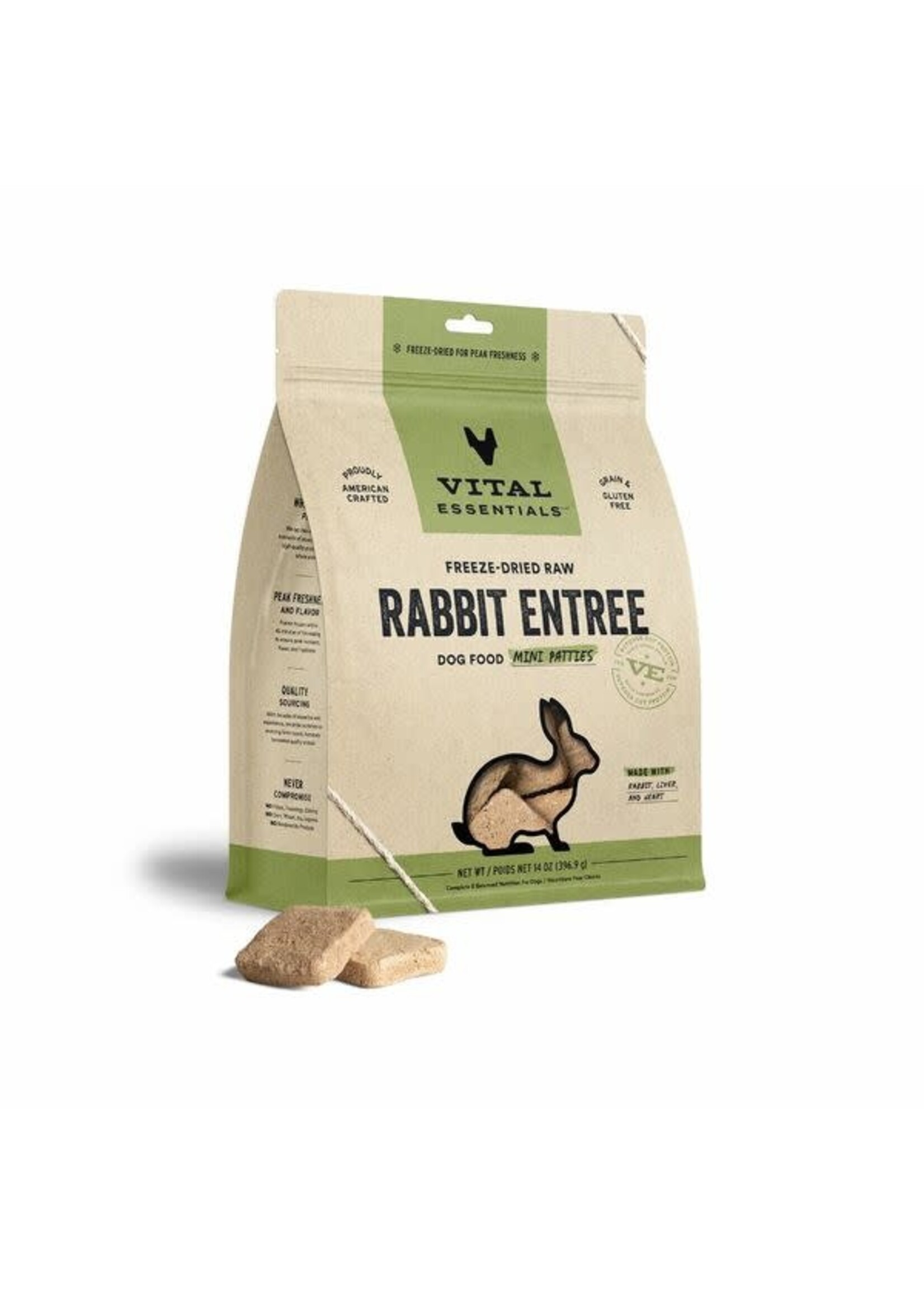 Vital Essentials Vital Essentials FD Raw Rabbit Entree Mini Patties 14 oz