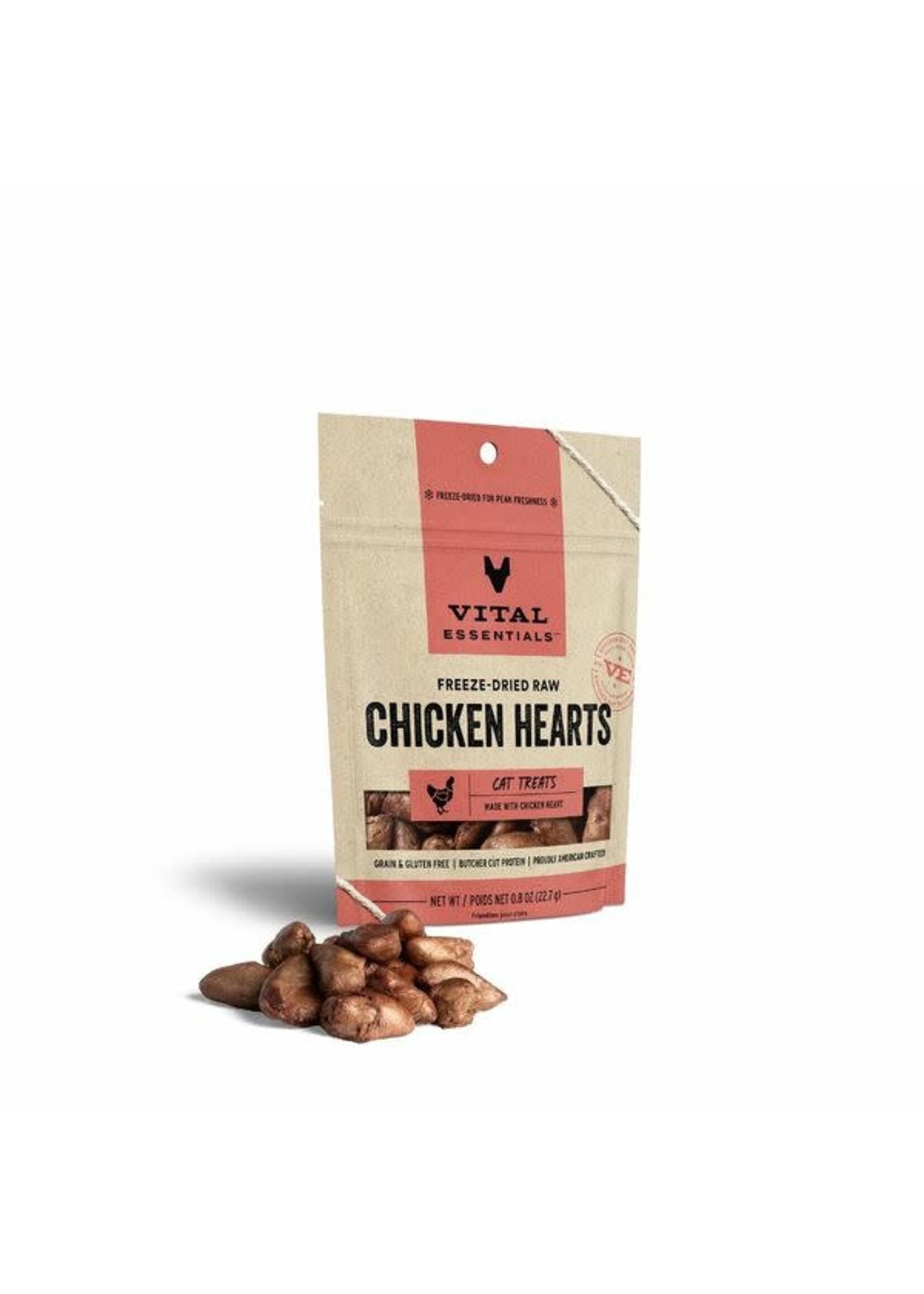 Vital Essentials Vital Essentials FD Chicken Hearts Cat 0.8 oz