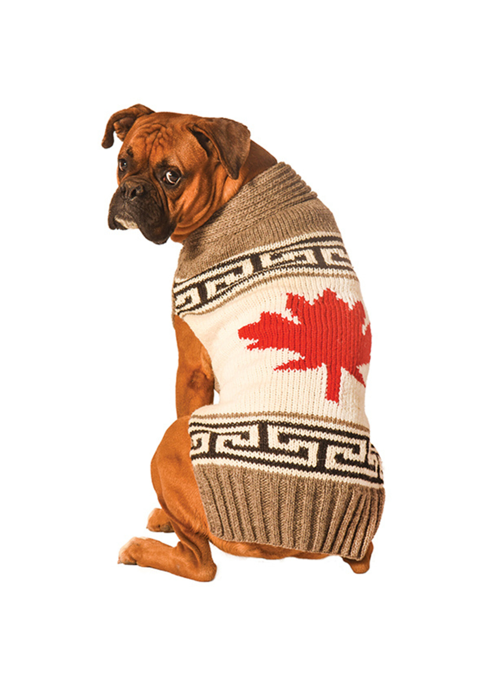 Chilly Dog Chilly Dog Flag Maple Leaf Sweater Grey