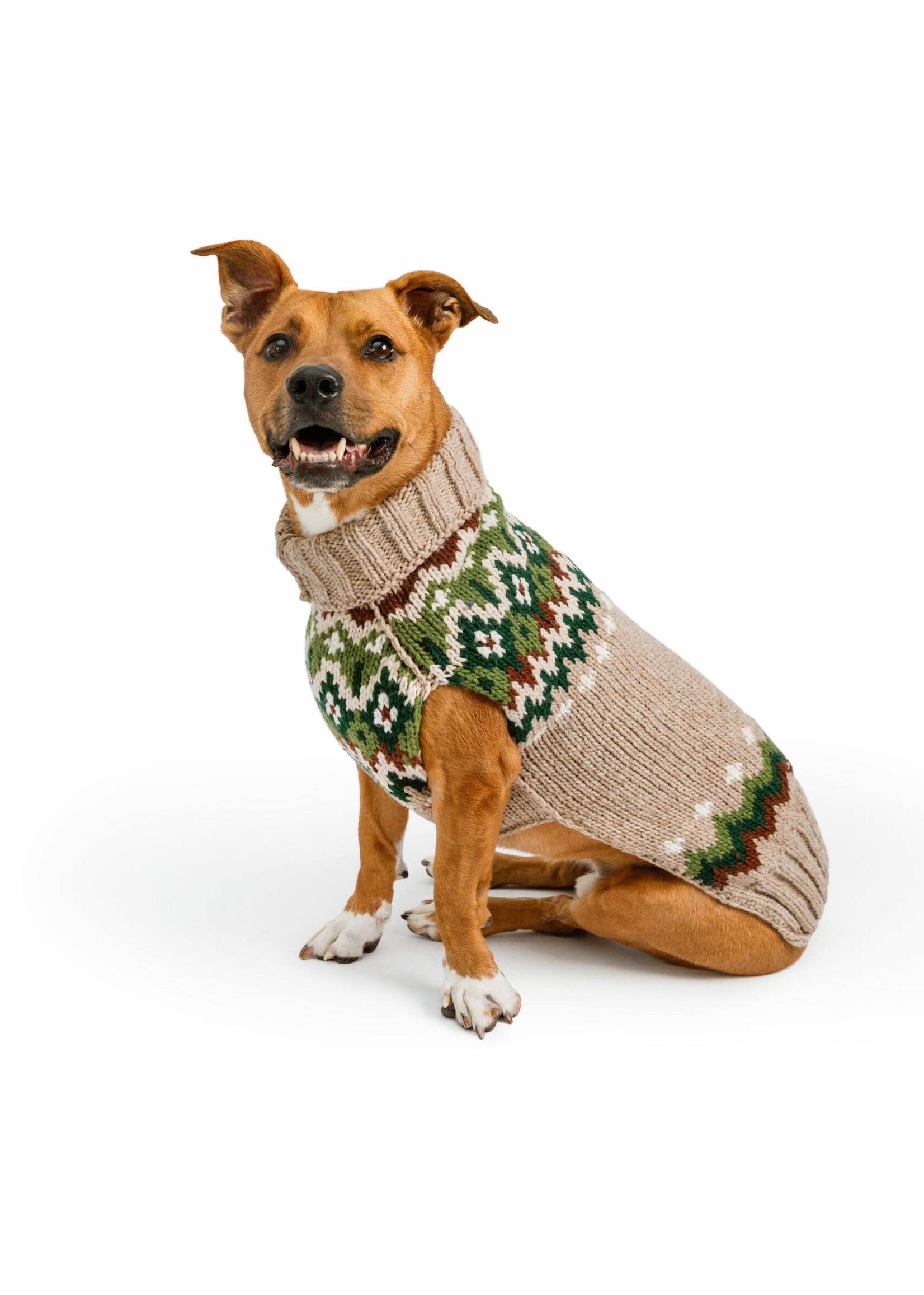 Chilly Dog Chilly Dog Fairisle Ragg Wool Tan Sweater