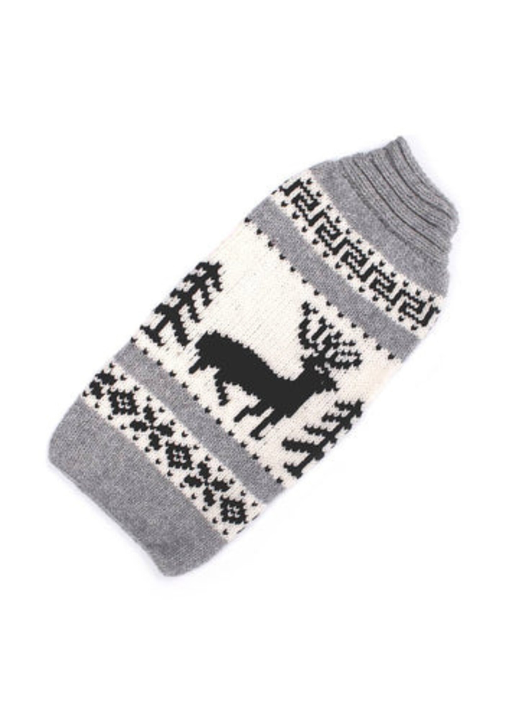 Chilly Dog Chilly Dog Nordic Reindeer Sweater Grey