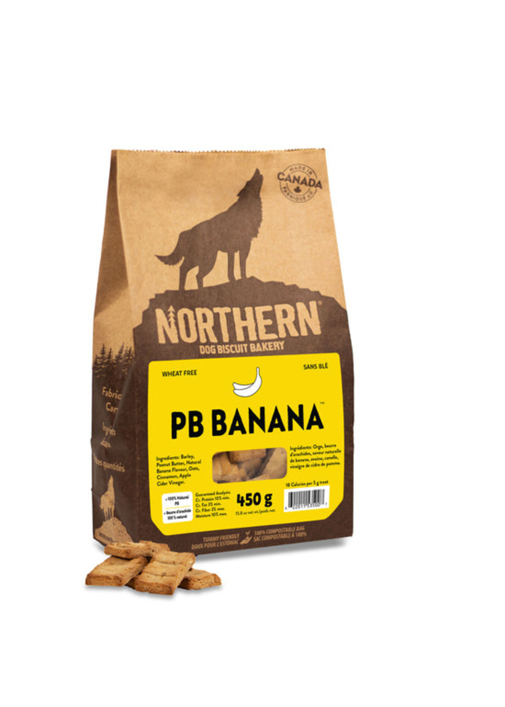 Northern Biscuit WF PB Banana 450 g / 15.9 oz
