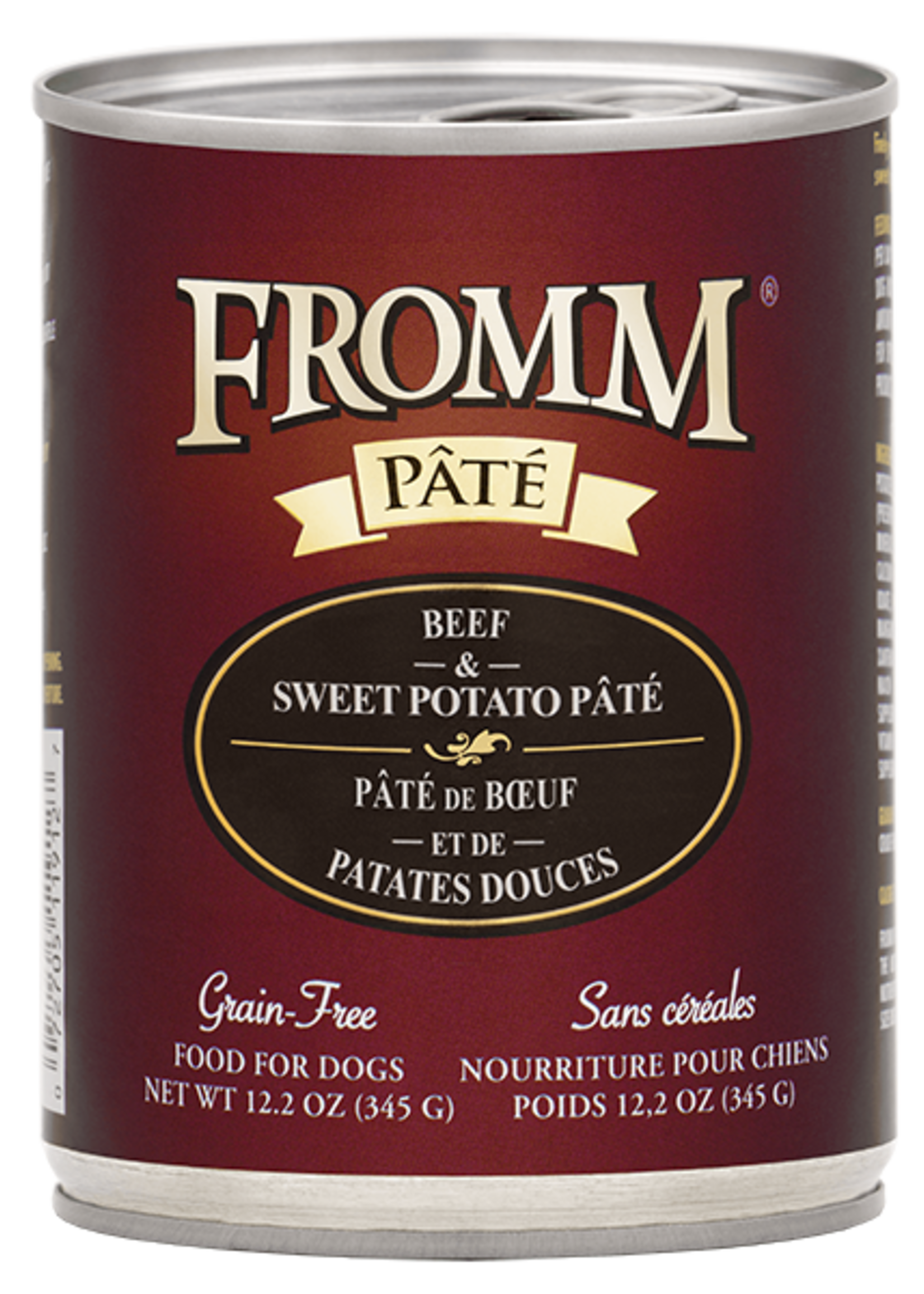 Fromm Family Pet Food Fromm Dog GF Beef & Sweet Potato Pate 12.2oz case 12