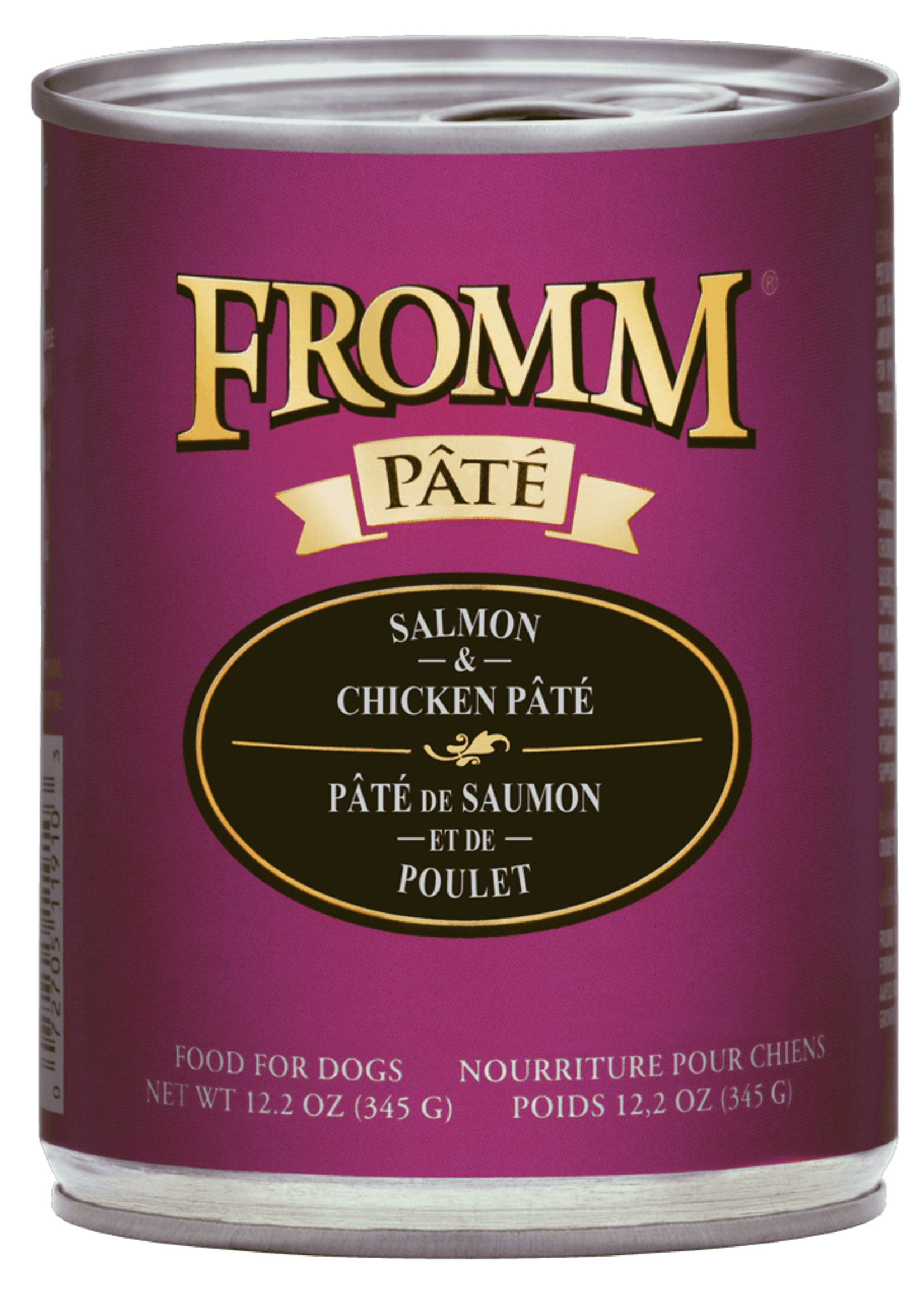 Fromm Family Pet Food Fromm Dog GF Salmon & Chicken Pate 12 oz case 12