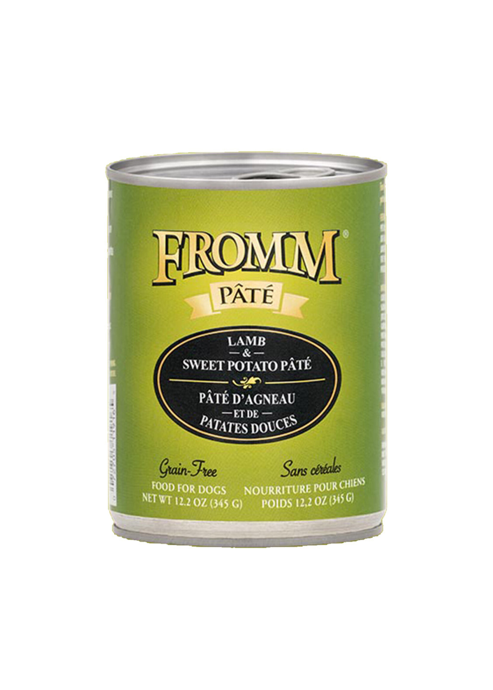 Fromm Family Pet Food Fromm Dog GF Lamb & Sweet Potato Pate 12.2oz case 12