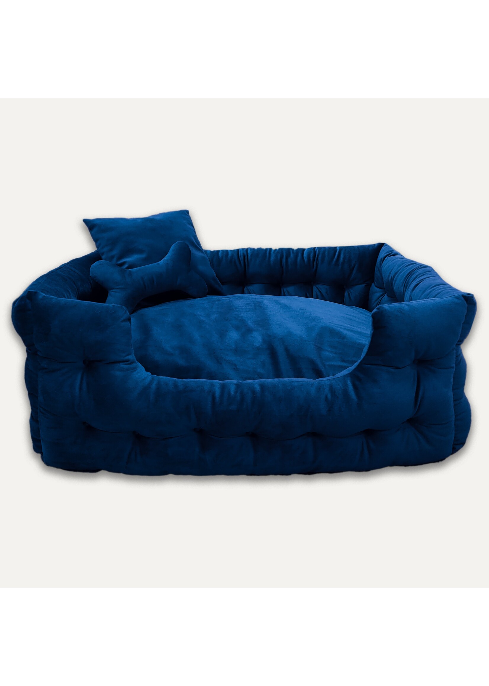 Gooeez Goo-eez Luxury Velour Pet Bed Royal Blue XLarge
