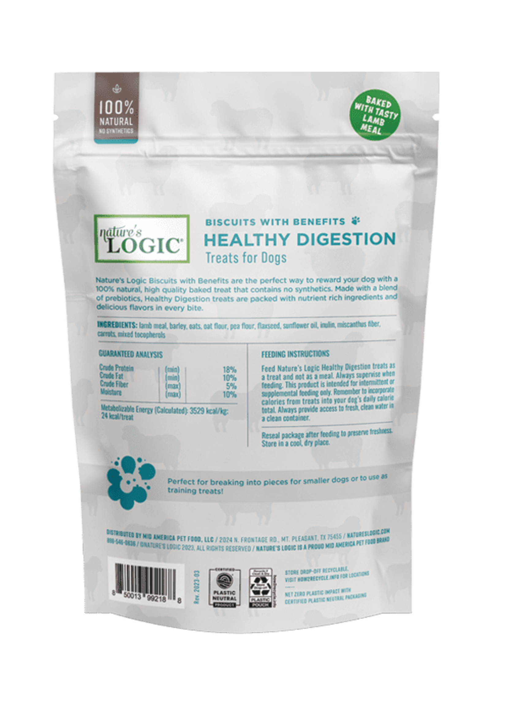 Nature's Logic Healthy Digestion Treats for Dogs 12 oz