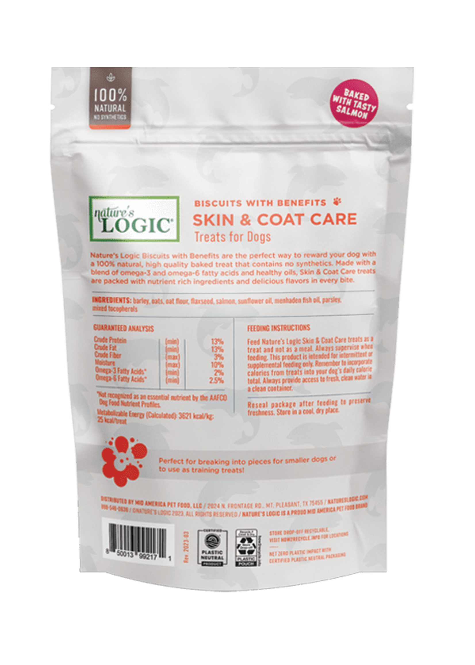 Nature's Logic Nature's Logic Skin & Coat Care Treats for Dogs 12 oz