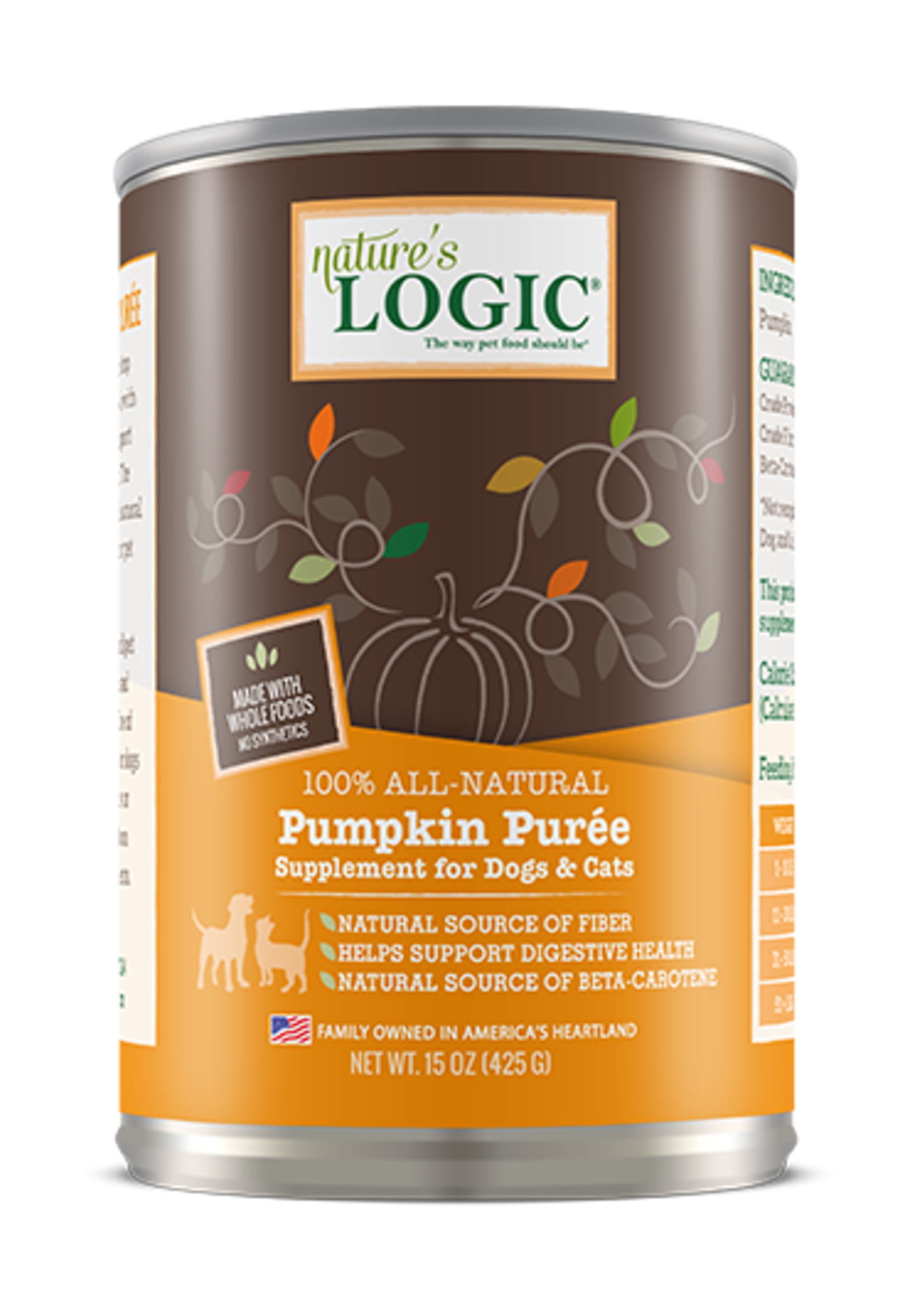 Nature's Logic Nature's Logic Canned Pumpkin Puree 15 oz x 12 case