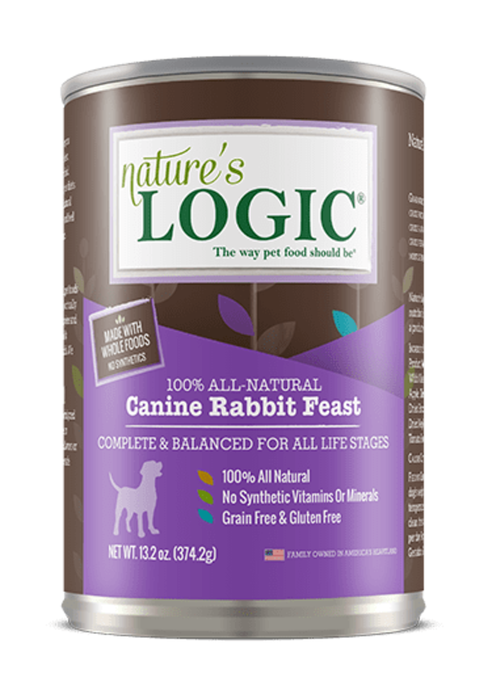 Nature's Logic Can Canine Rabbit Feast 13.2 oz single