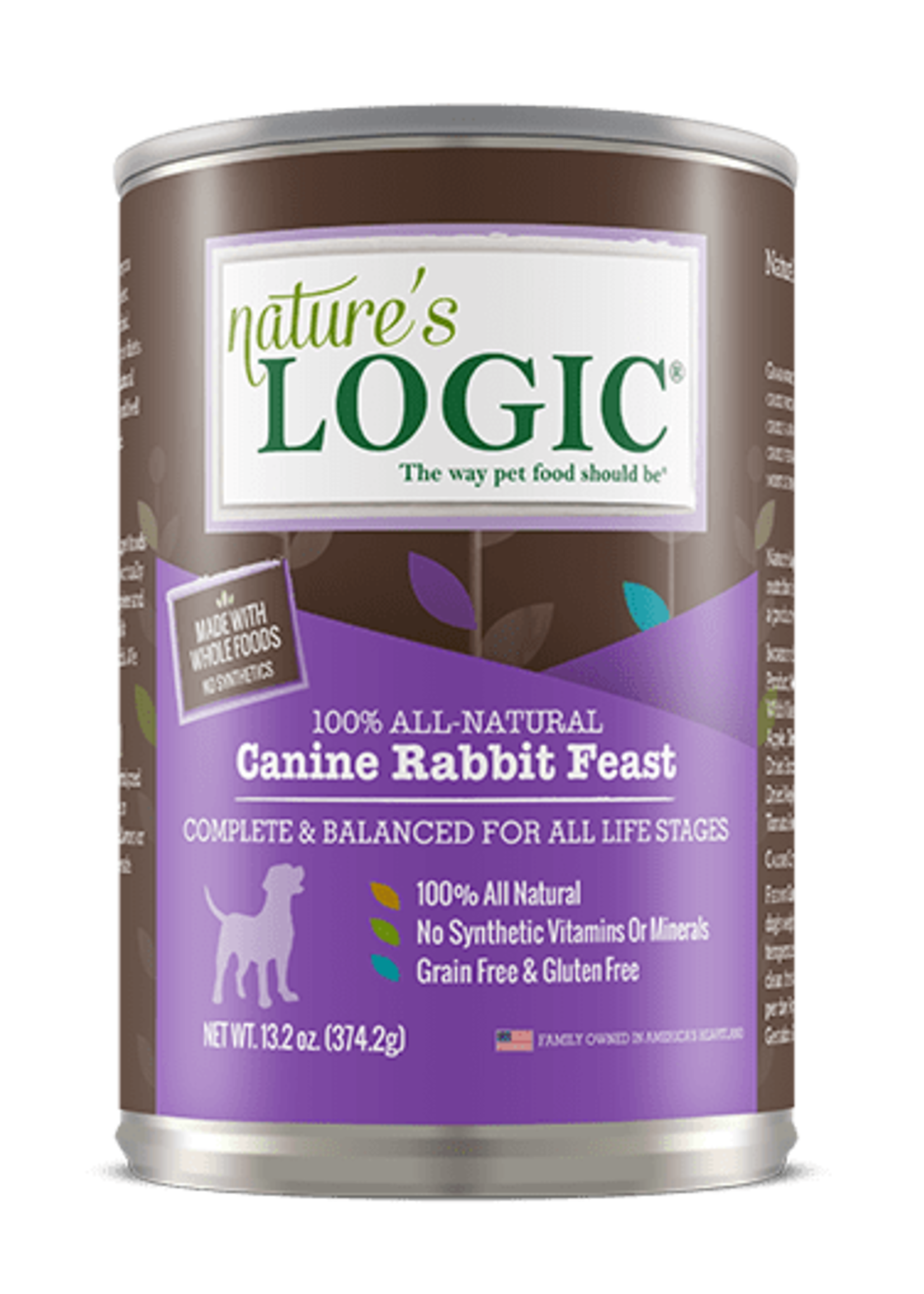 Nature's Logic Nature's Logic Can Canine Rabbit Feast 13.2 oz single
