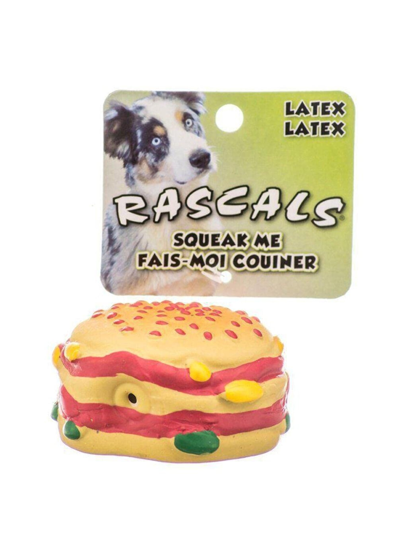 Coastal Pet Products Inc. Rascals 2.5" Latex Hamburger