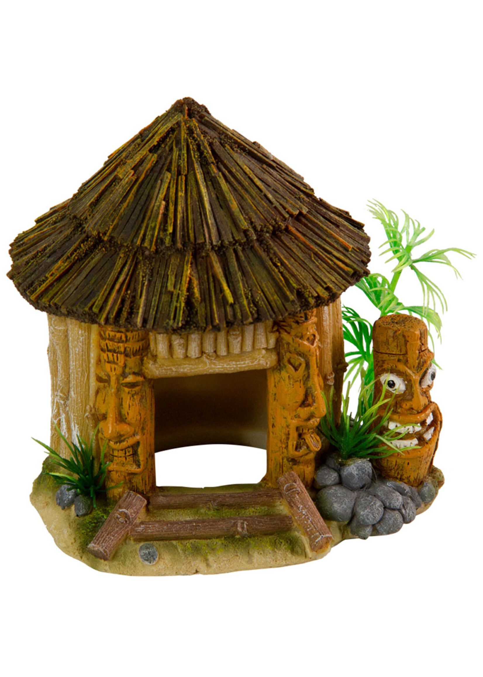 Aqua-Fit Aqua-Fit Polyresin Tiki Hut 4 x 4 x 4"