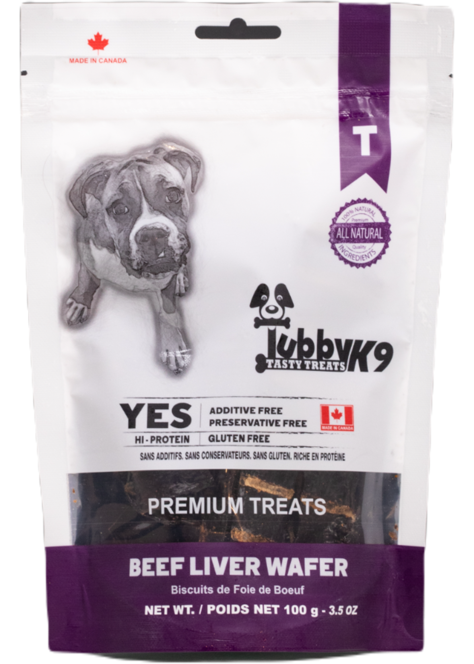 Tubby K9 Tasty Treats Tubby K9 Tasty Treats Beef Liver Wafter 100g