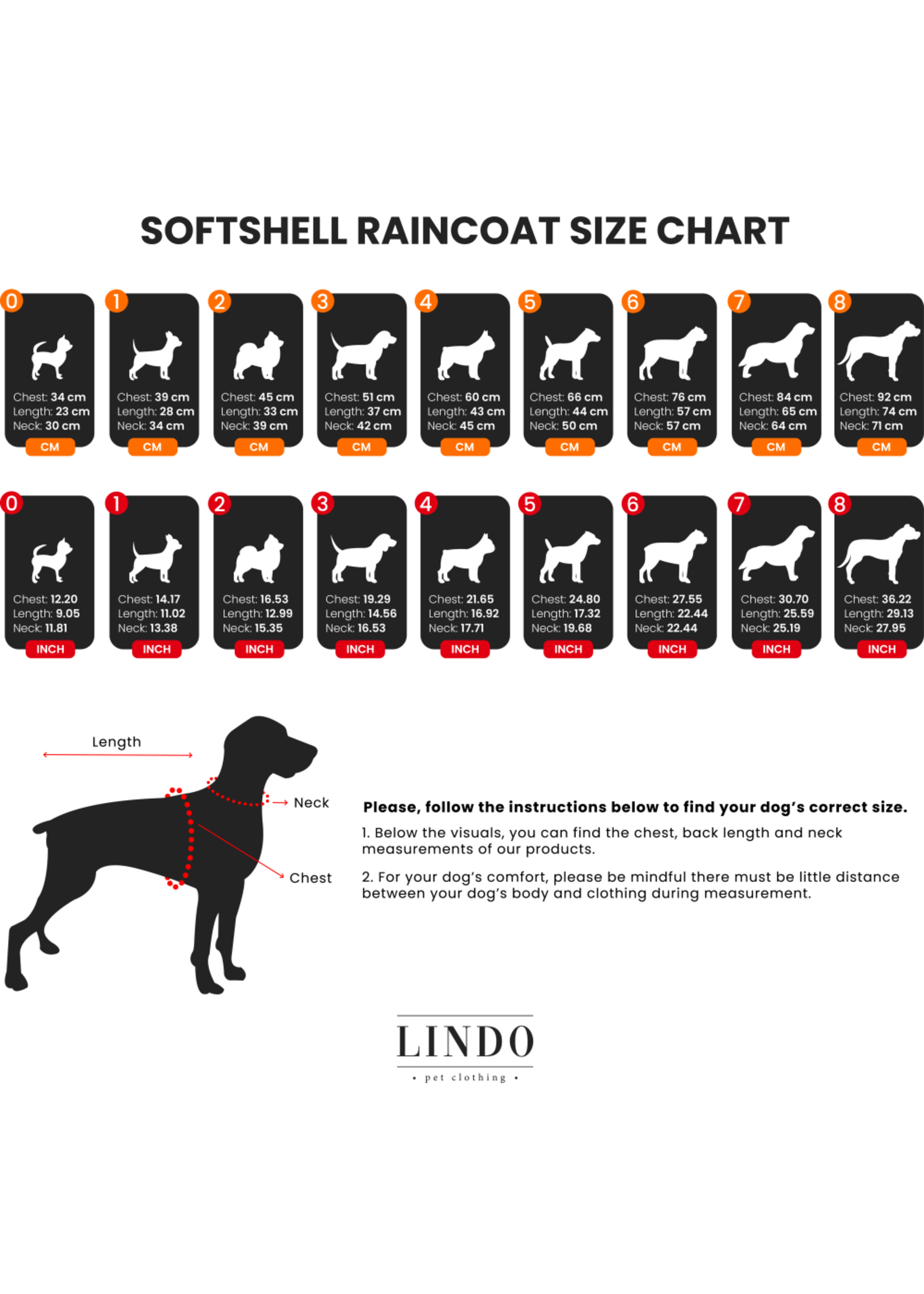 Lindo Pet Clothing Lindo SoftShell Navy Magnetic Raincoat Size 6
