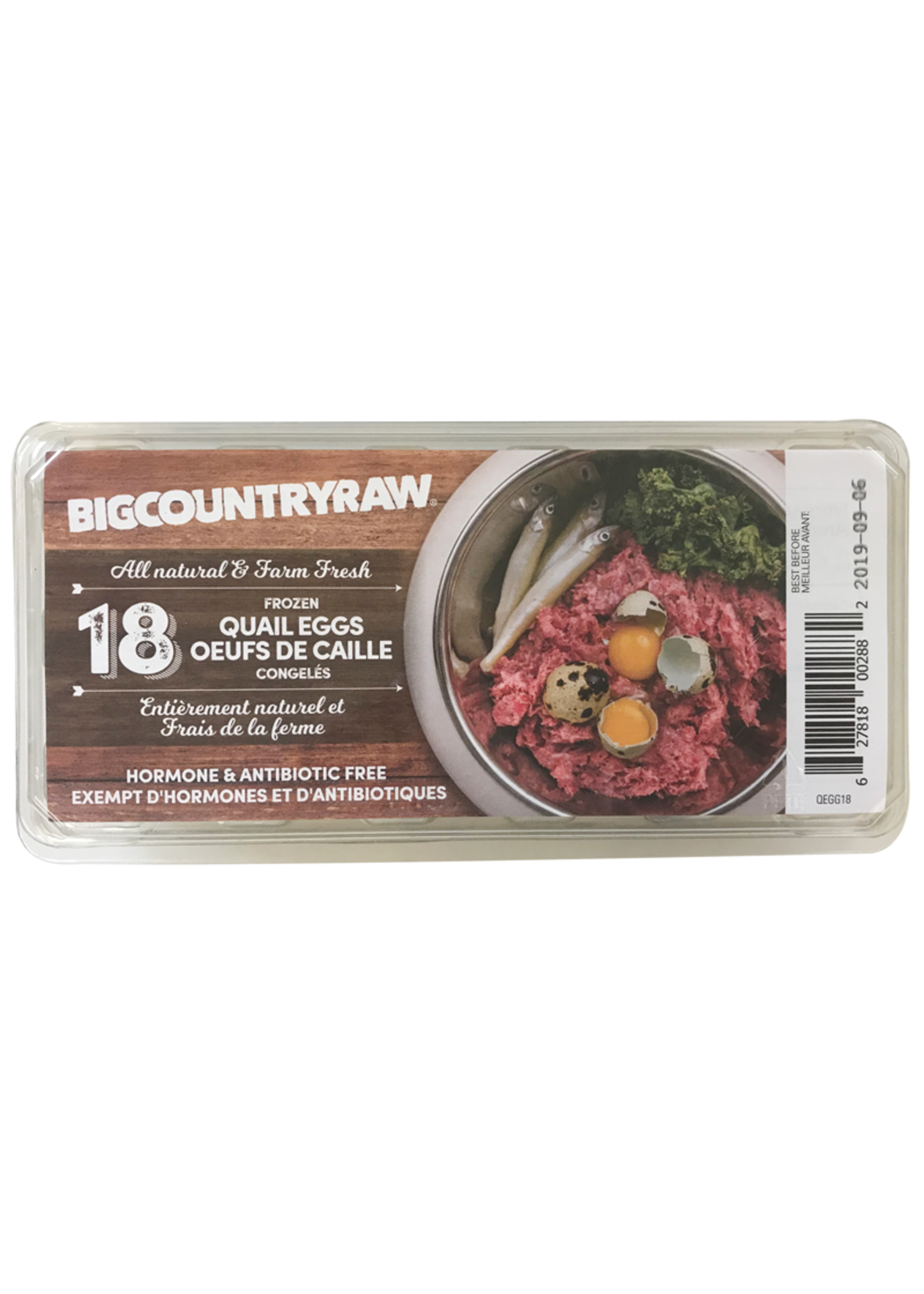 Big Country Raw Ltd. Big Country Raw Quail Eggs (Frozen) 18pk