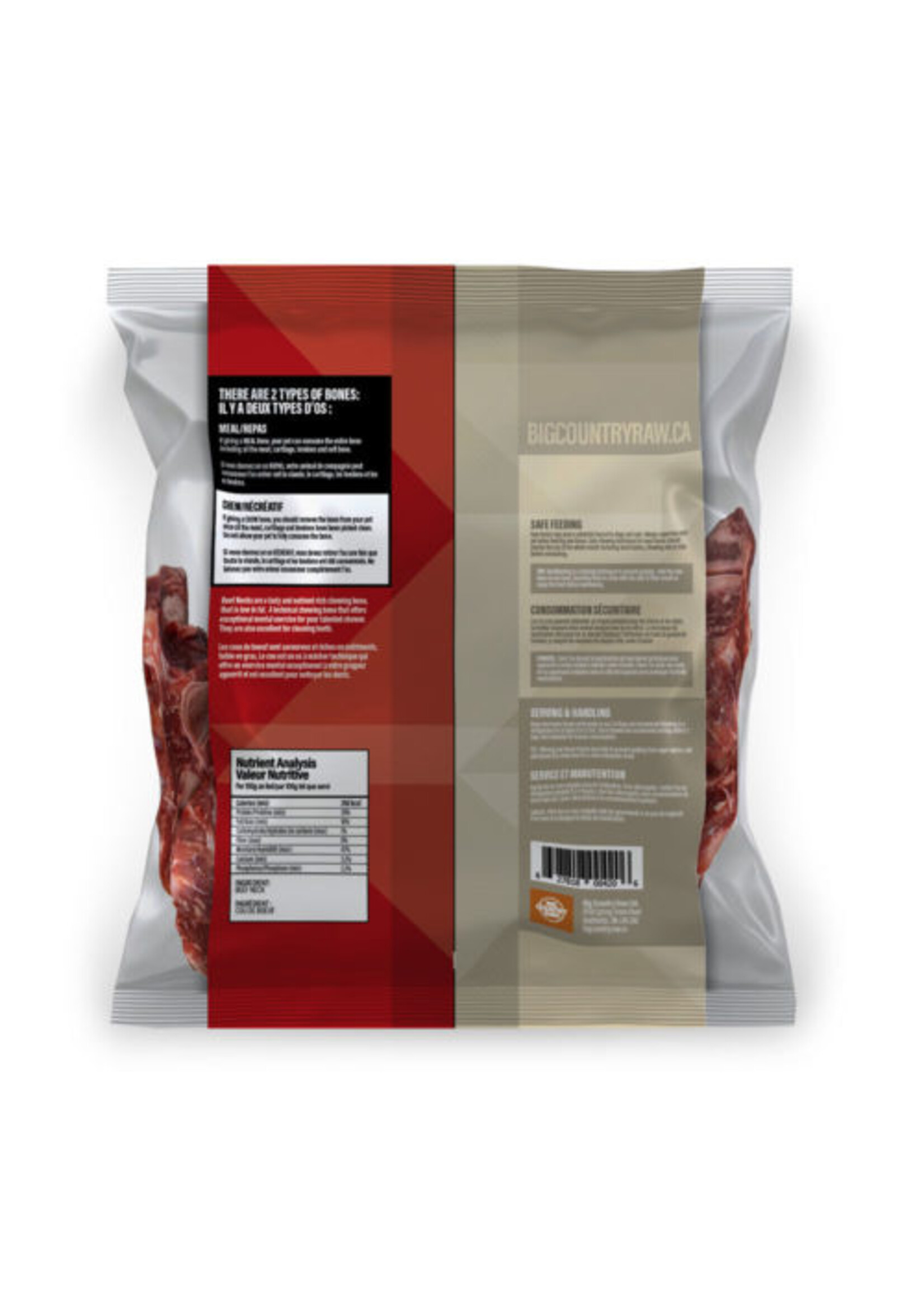 Big Country Raw Ltd. Big Country Raw Beef Neck Bone - 2lb