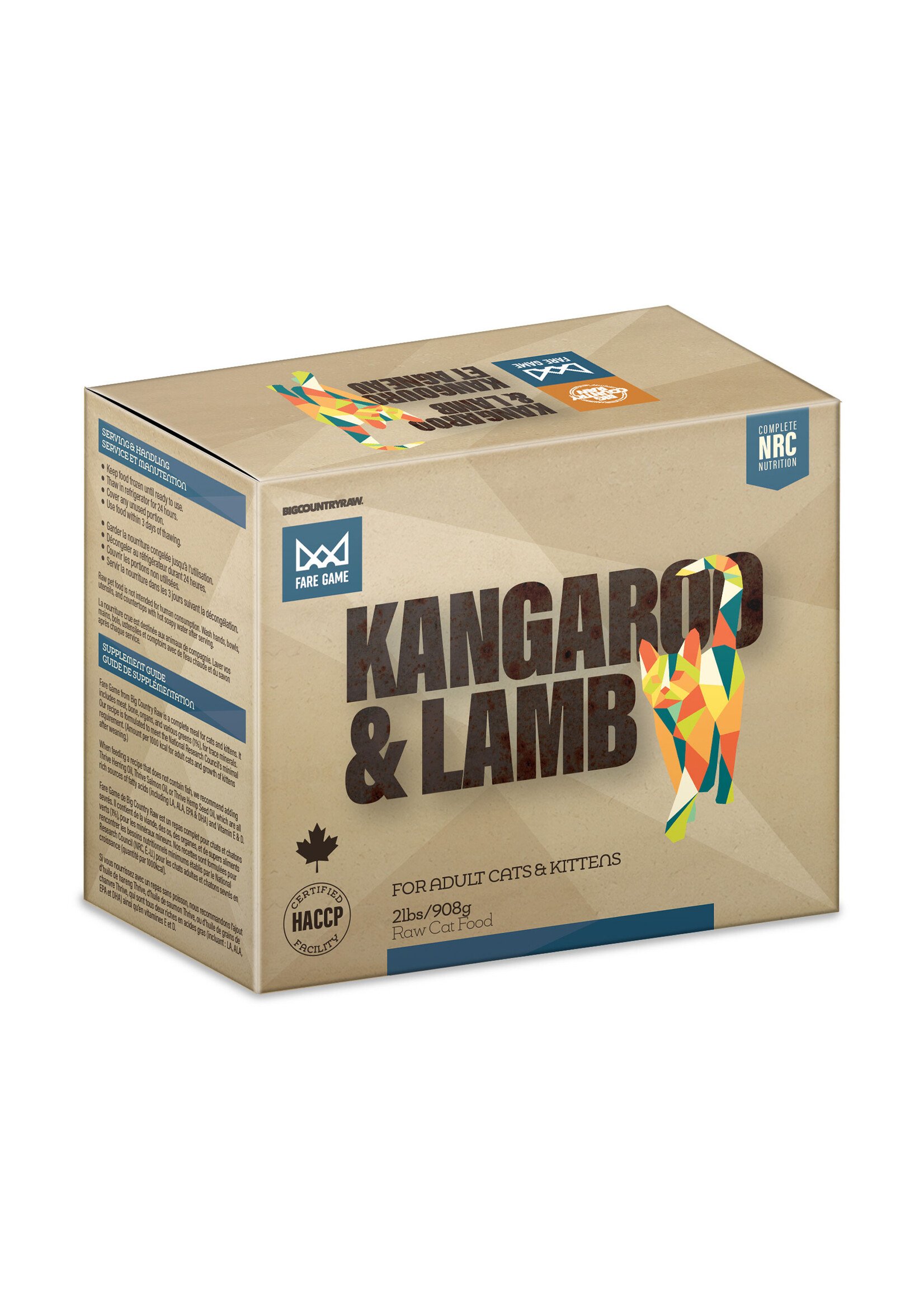 Big Country Raw Ltd. Big Country Raw Fare Game Kangaroo & Lamb - 2lb
