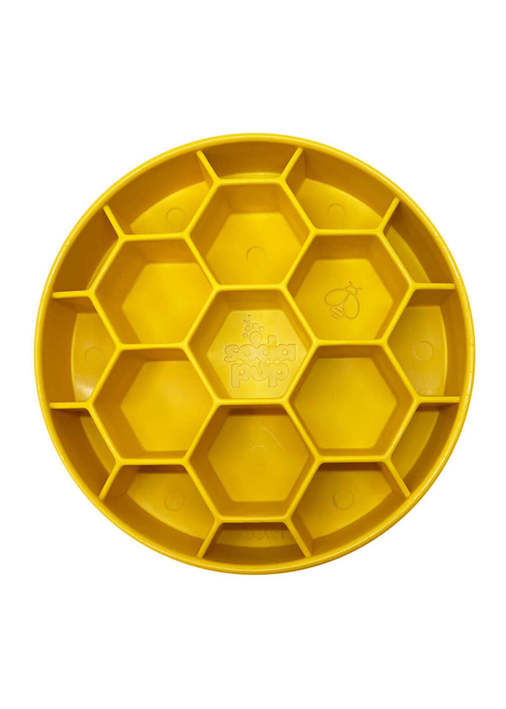 Sodapup Sodapup Honeycomb Enrichment Bowl Yellow