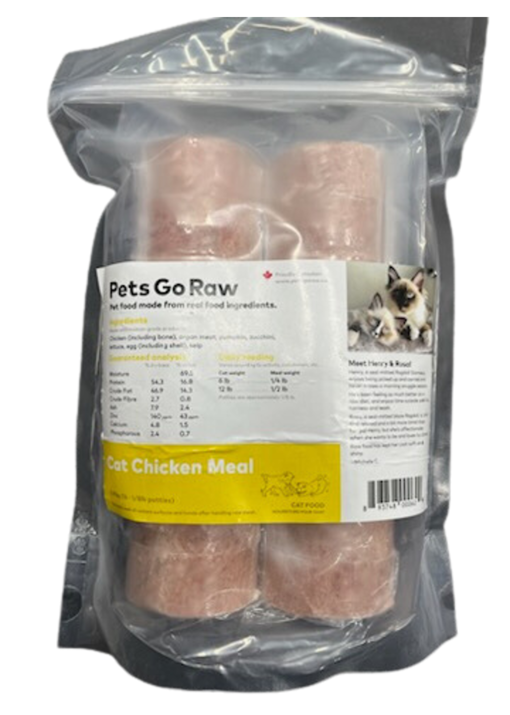 Pets Go Raw Pets Go Raw Cat Chicken Meal 1/8lb (2lbs)