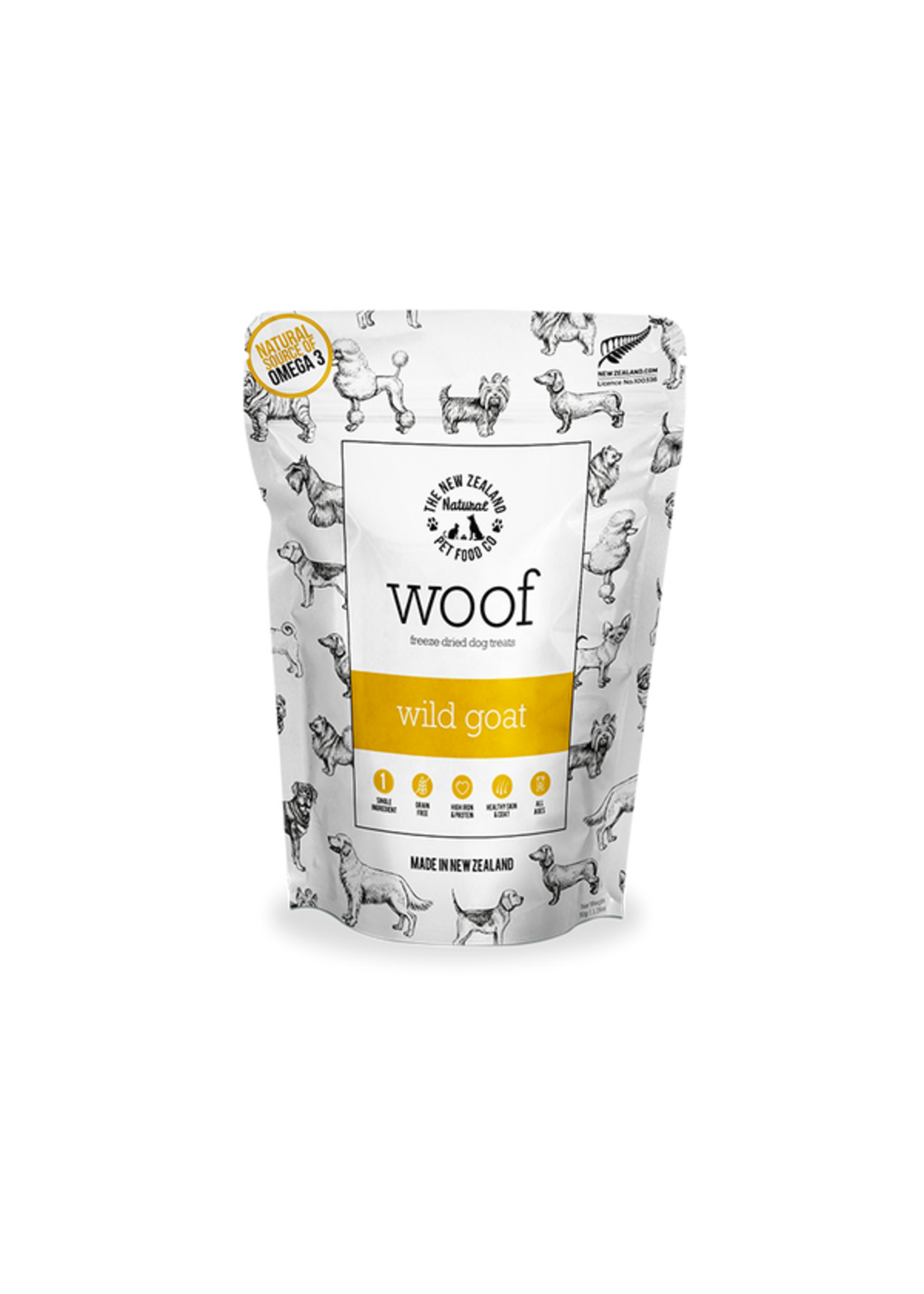 New Zealand Natural Pet Food Co NZ Natural Pet Food Woof Wild Goat Treat 50g