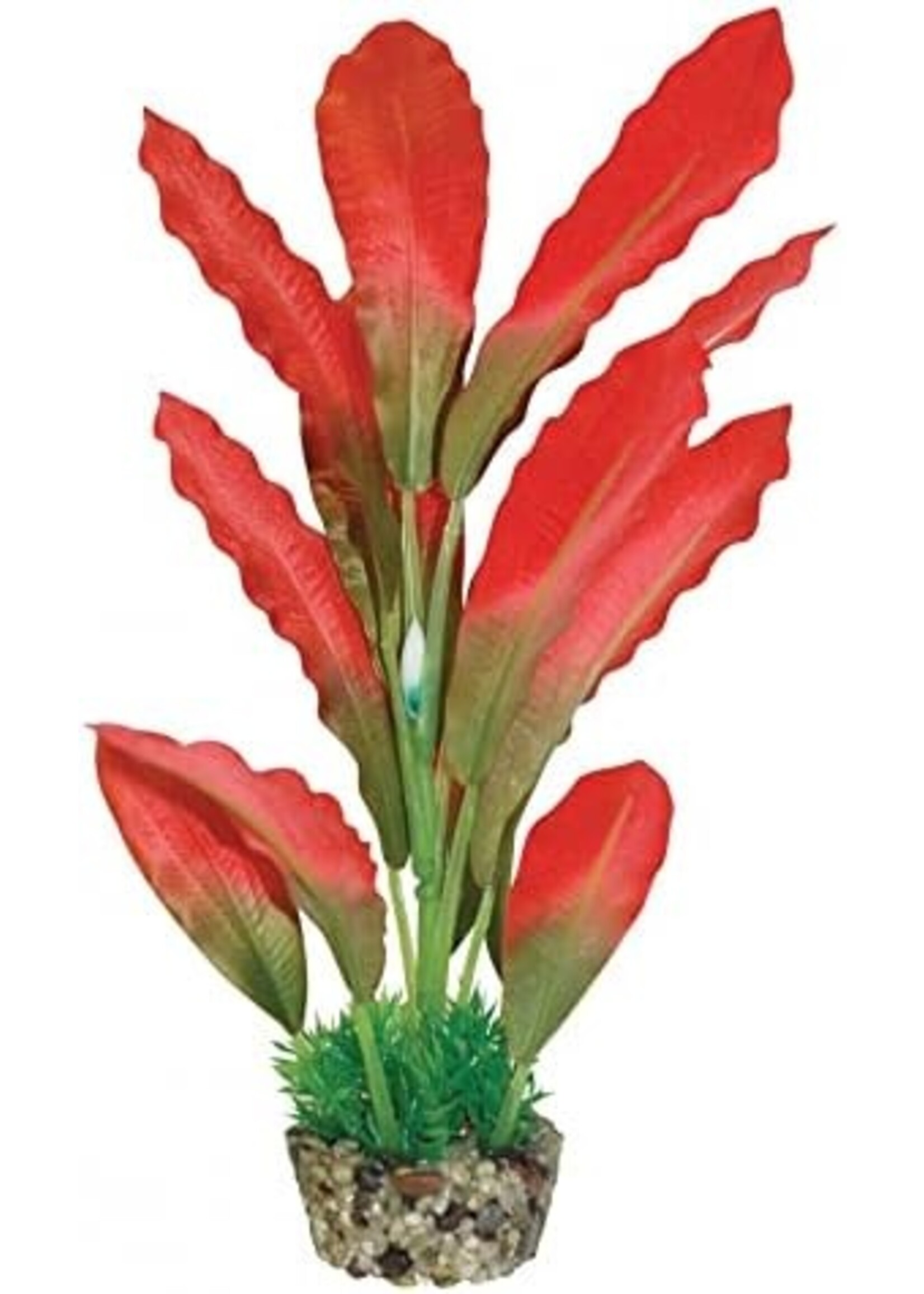 Aqua-Fit Aqua-Fit Silk Plant w/ Gravel Base Red 8"