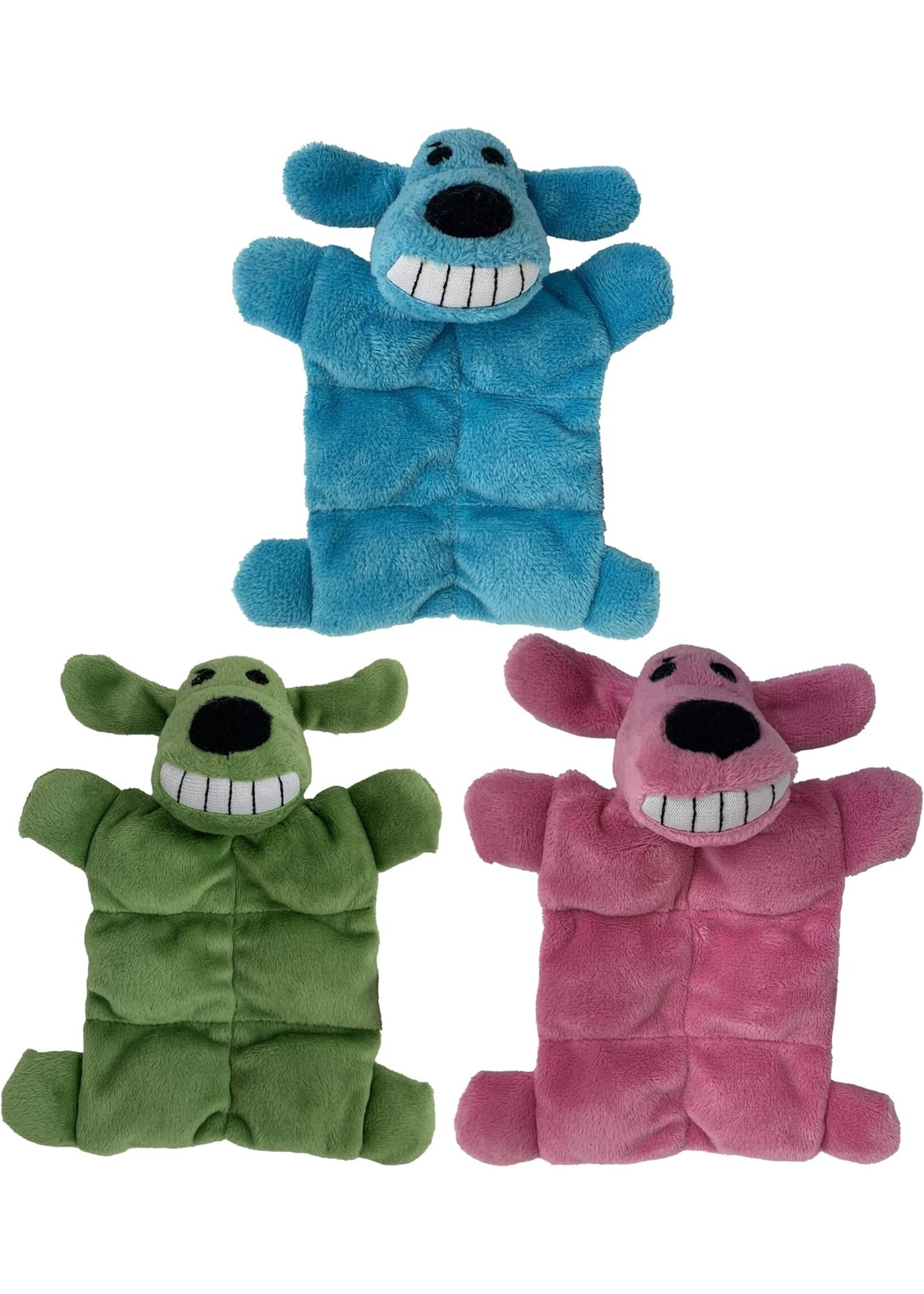 Multipet Multipet Minipet Loofa Squeaker Mat 6" Assorted
