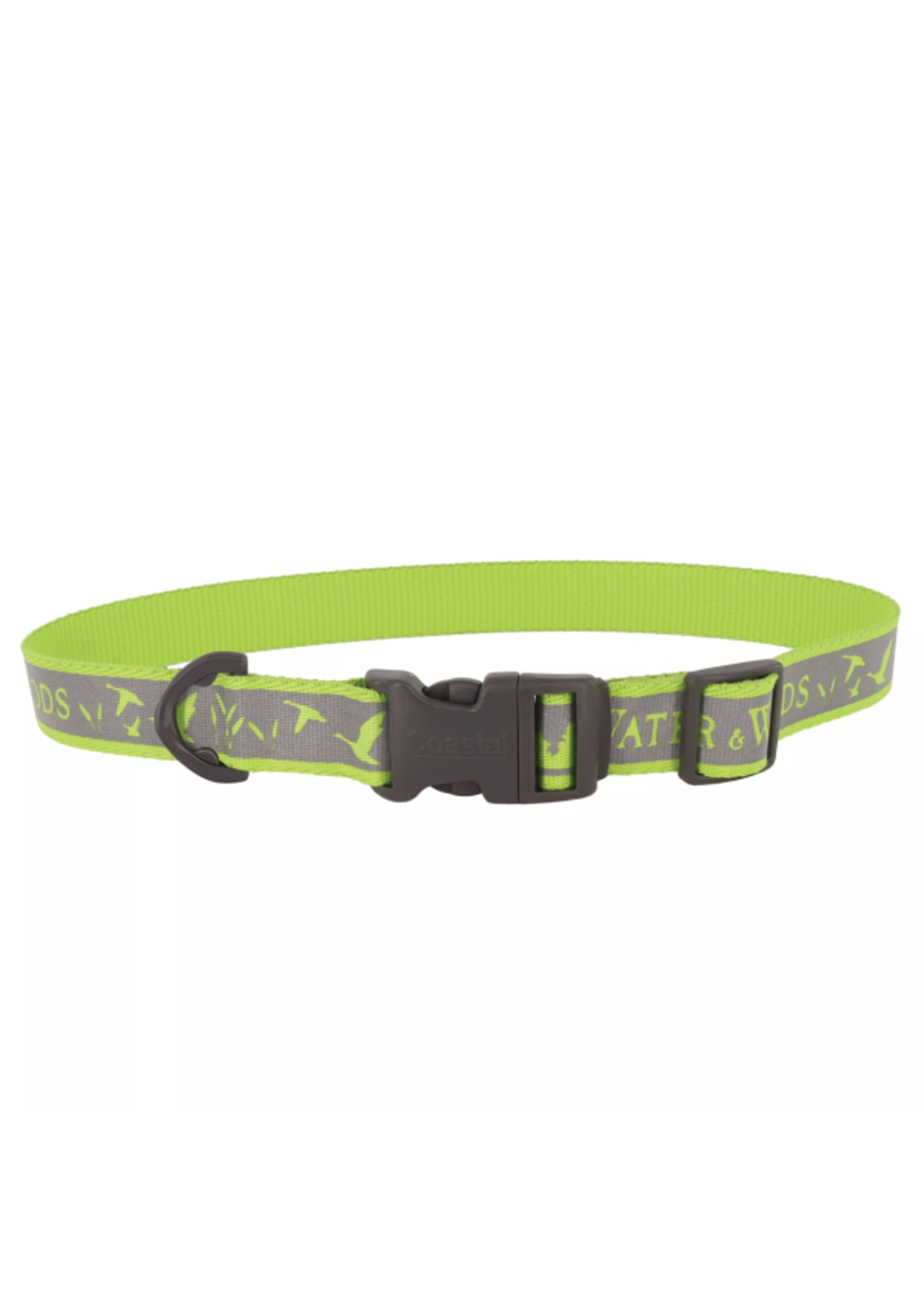 Coastal Pet Products Inc. Water & Woods Adjustable Reflective Collar Lime