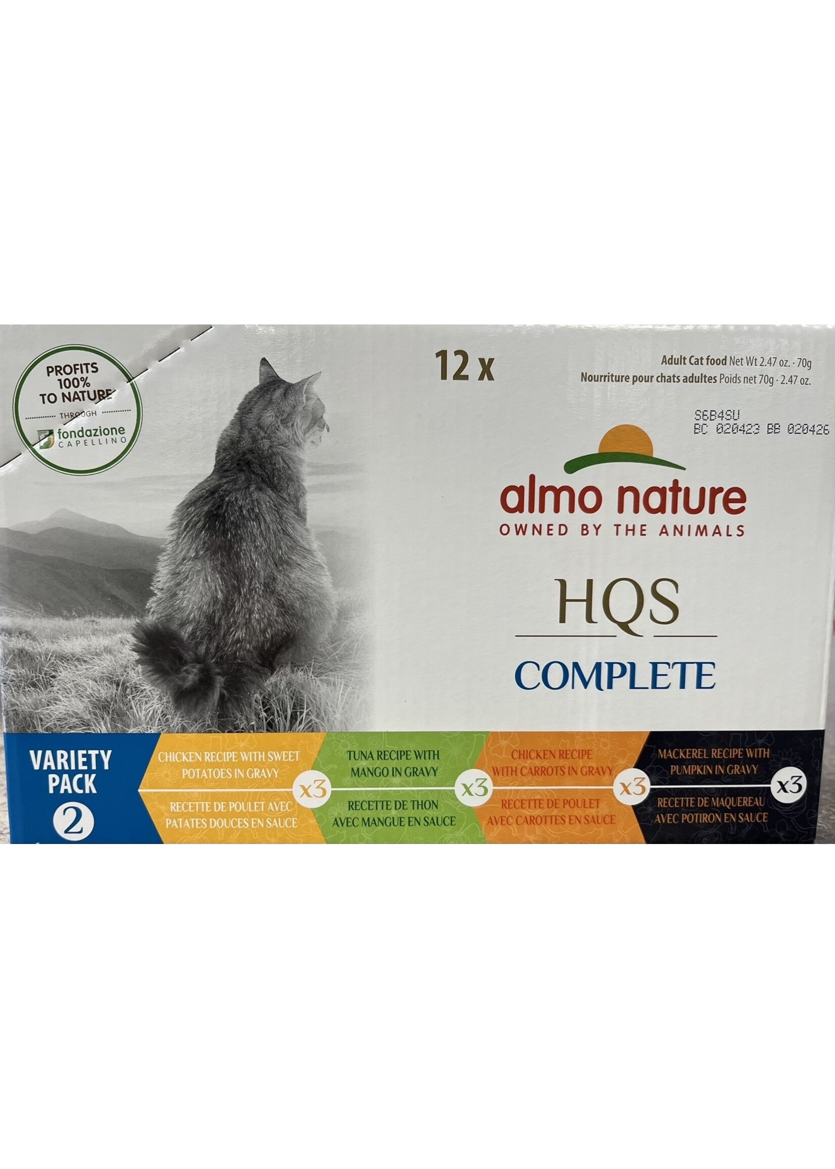 almo Nature almo nature Cat HQS Complete Mackerel/Chicken/Tuna/ Chicken 70gm Variety Pack