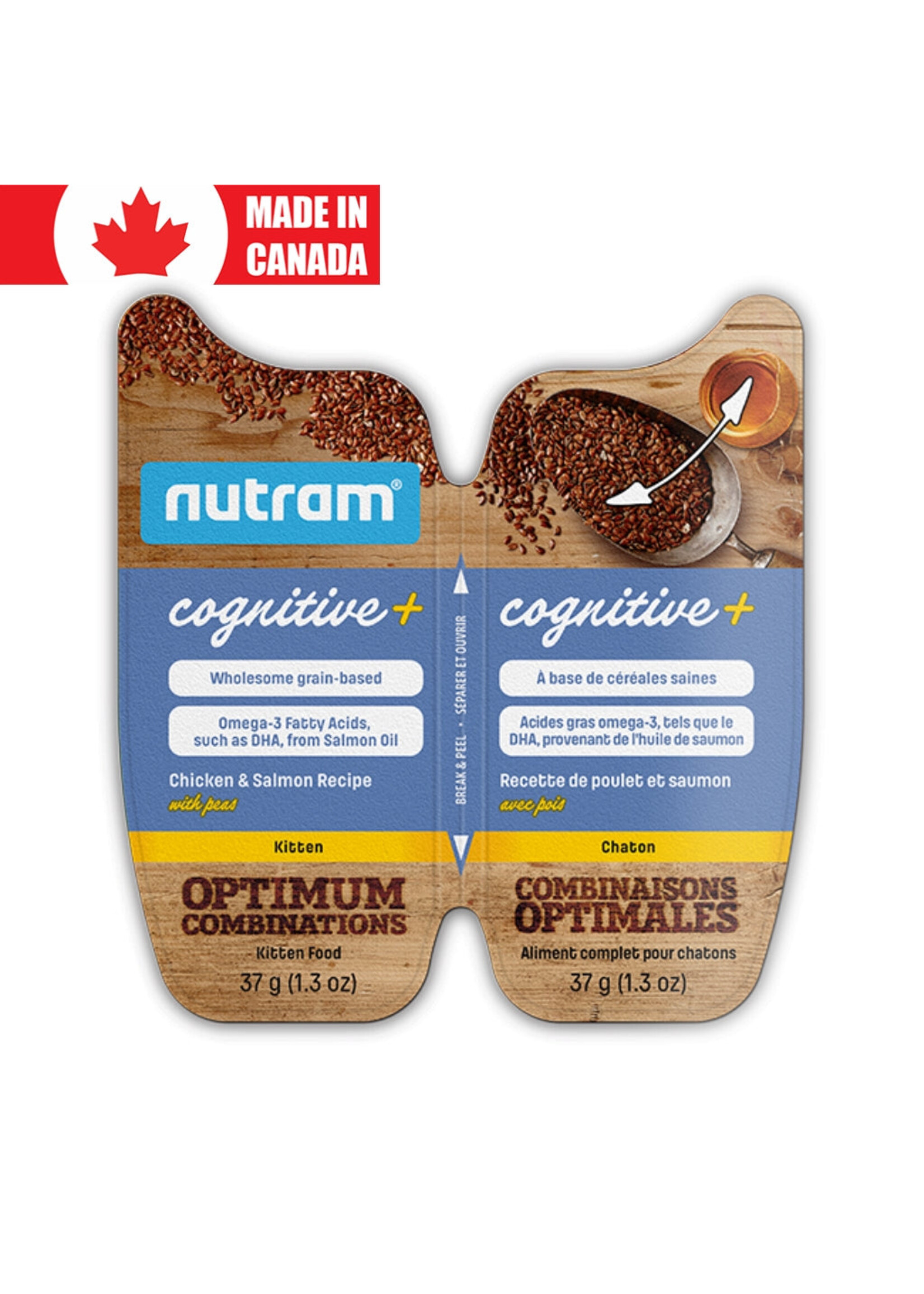 Nutram Nutram Cat OC Cognitive+ Chicken & Salmon Kitten Split Cup 16/2.6oz