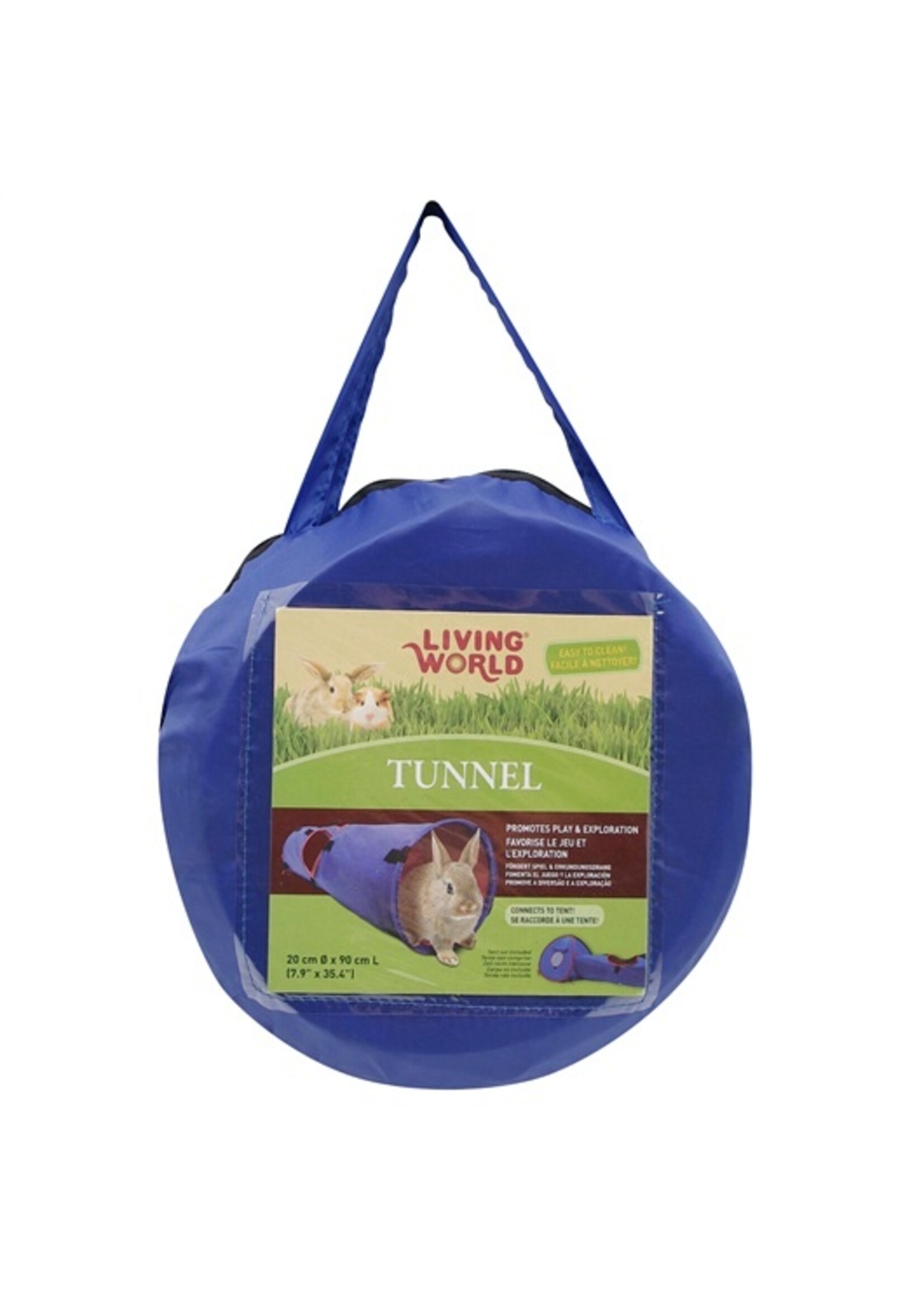 Living World Living World Small Animal Tunnel Large 7.9 x 35.4" Blue/Red