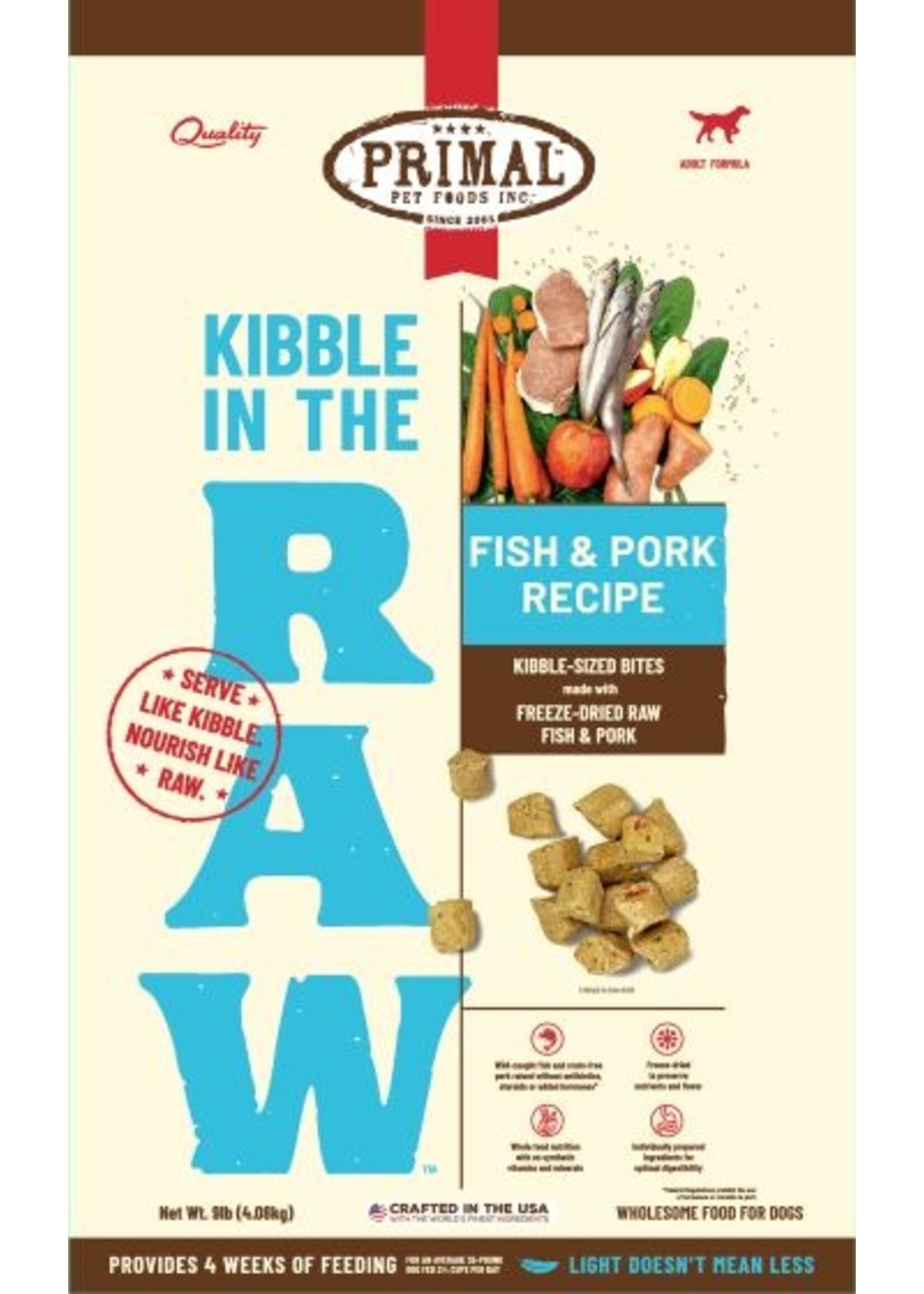 Primal Dog Kibble in the Raw Fish & Pork