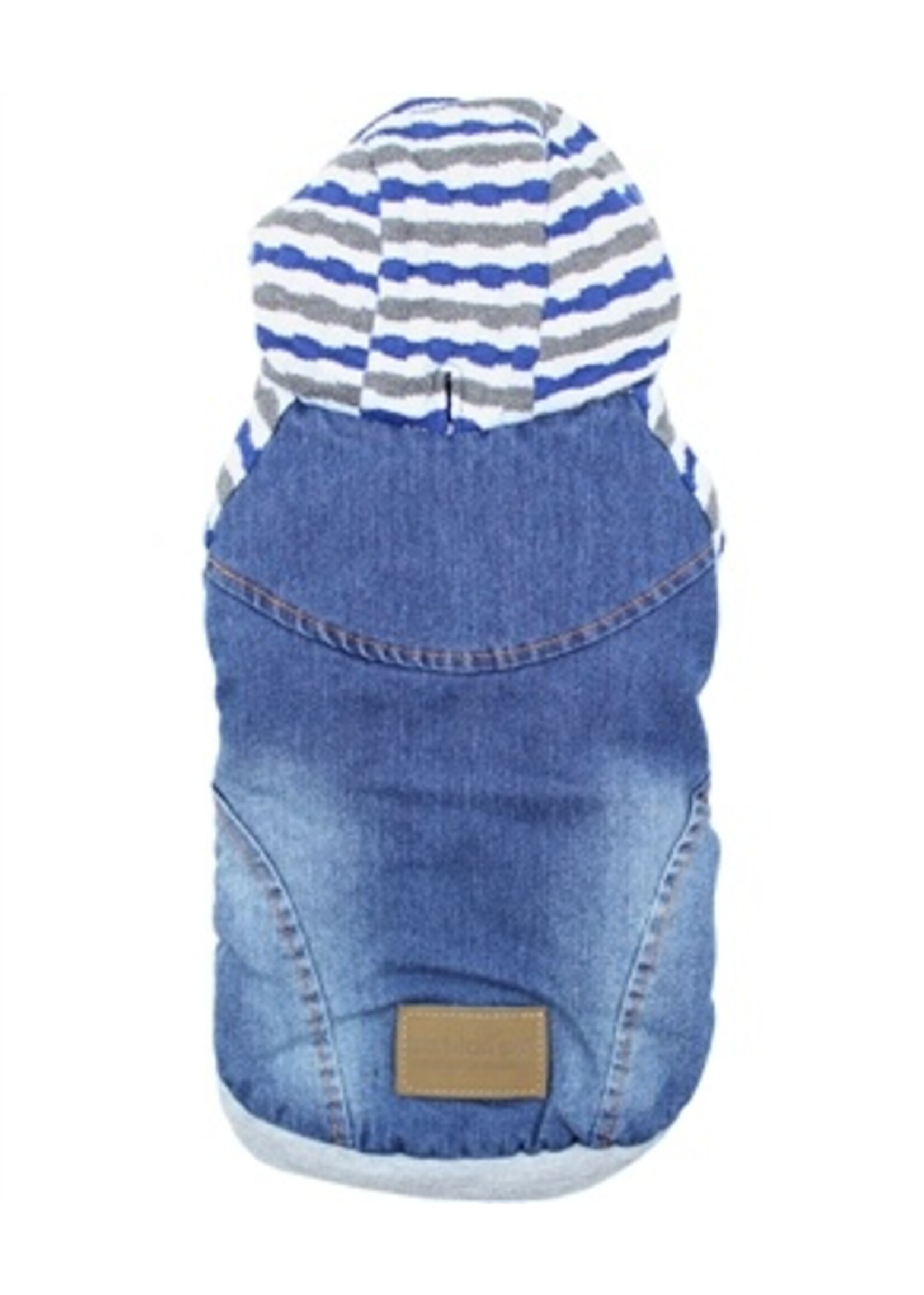 Parisian Pet Parisian Pet Denhim Striped Hoodie Blue