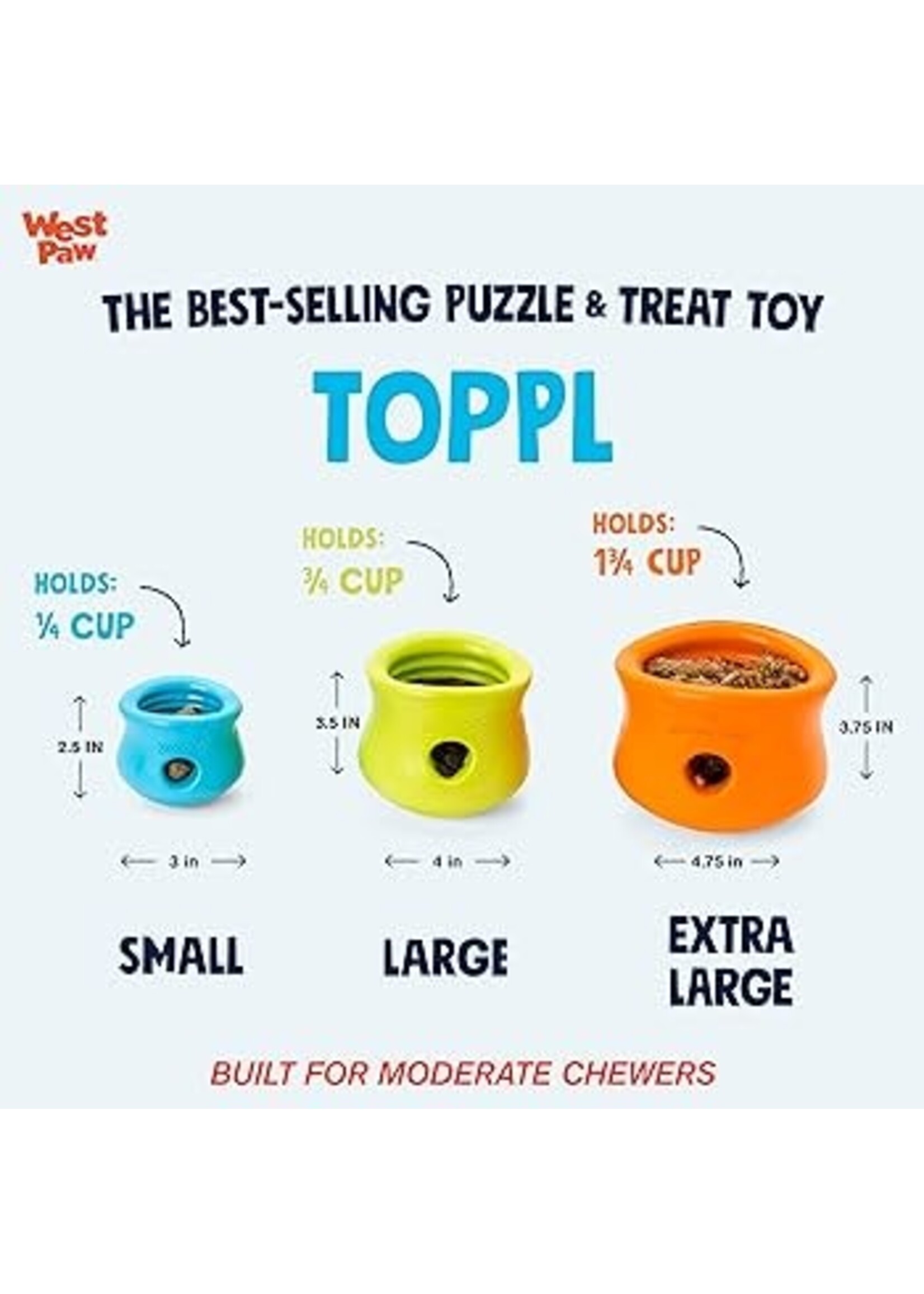 West Paw West Paw Puzzle Toppl Treat Toy