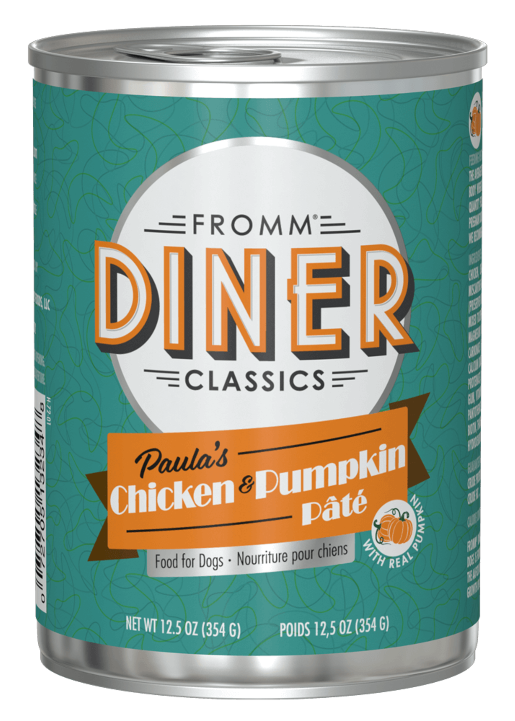 Fromm Family Pet Food Fromm Dog Diner Classics Paula's Chicken & Pumpkin Pate 12.5 oz single
