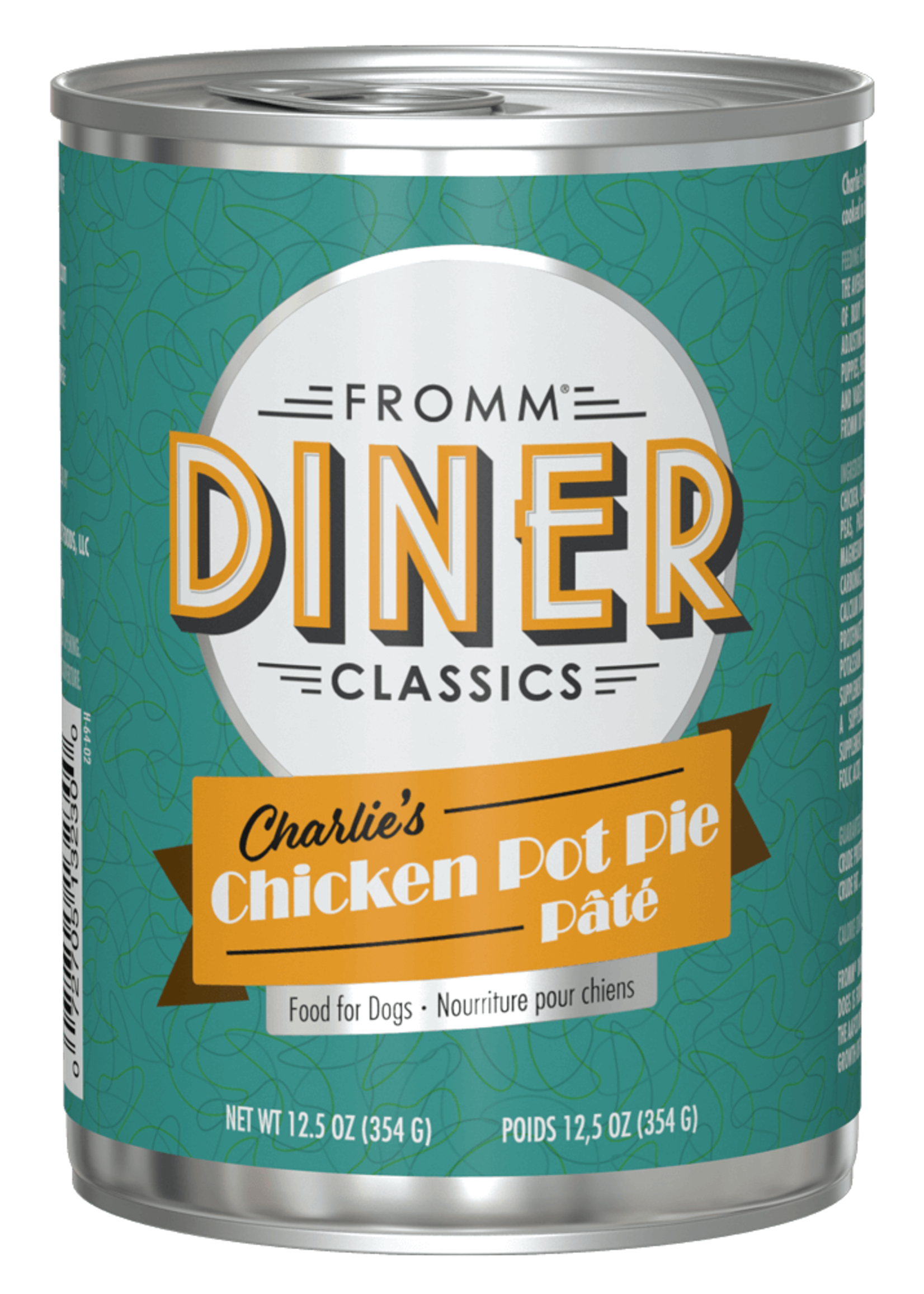 Fromm Family Pet Food Fromm Dog Diner classics Charlie's Chicken Pot Pie Pate 12.5 oz single